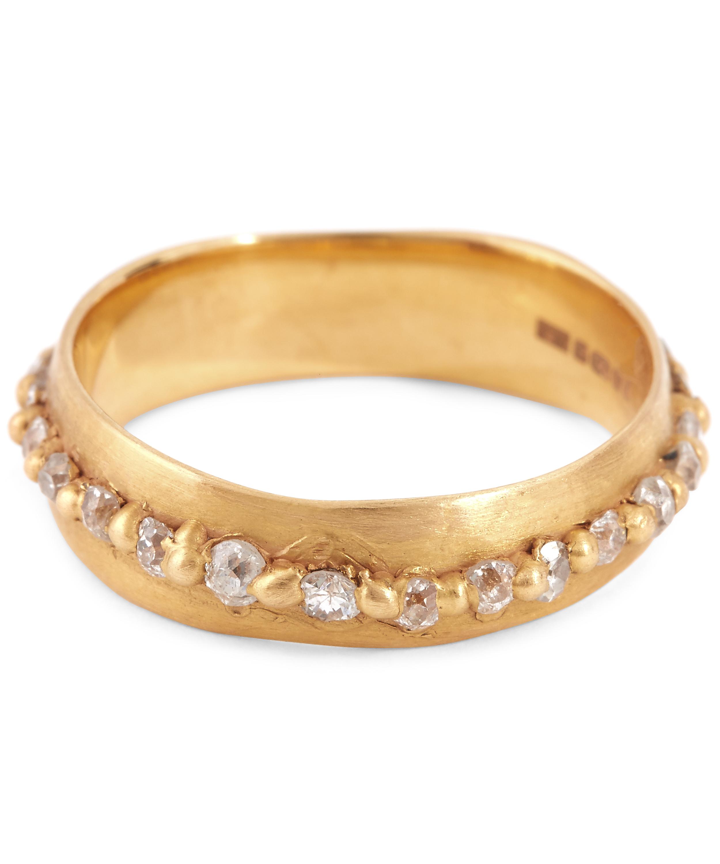 Rose Gold Miners Cut Diamond Eternity Ring | Liberty London