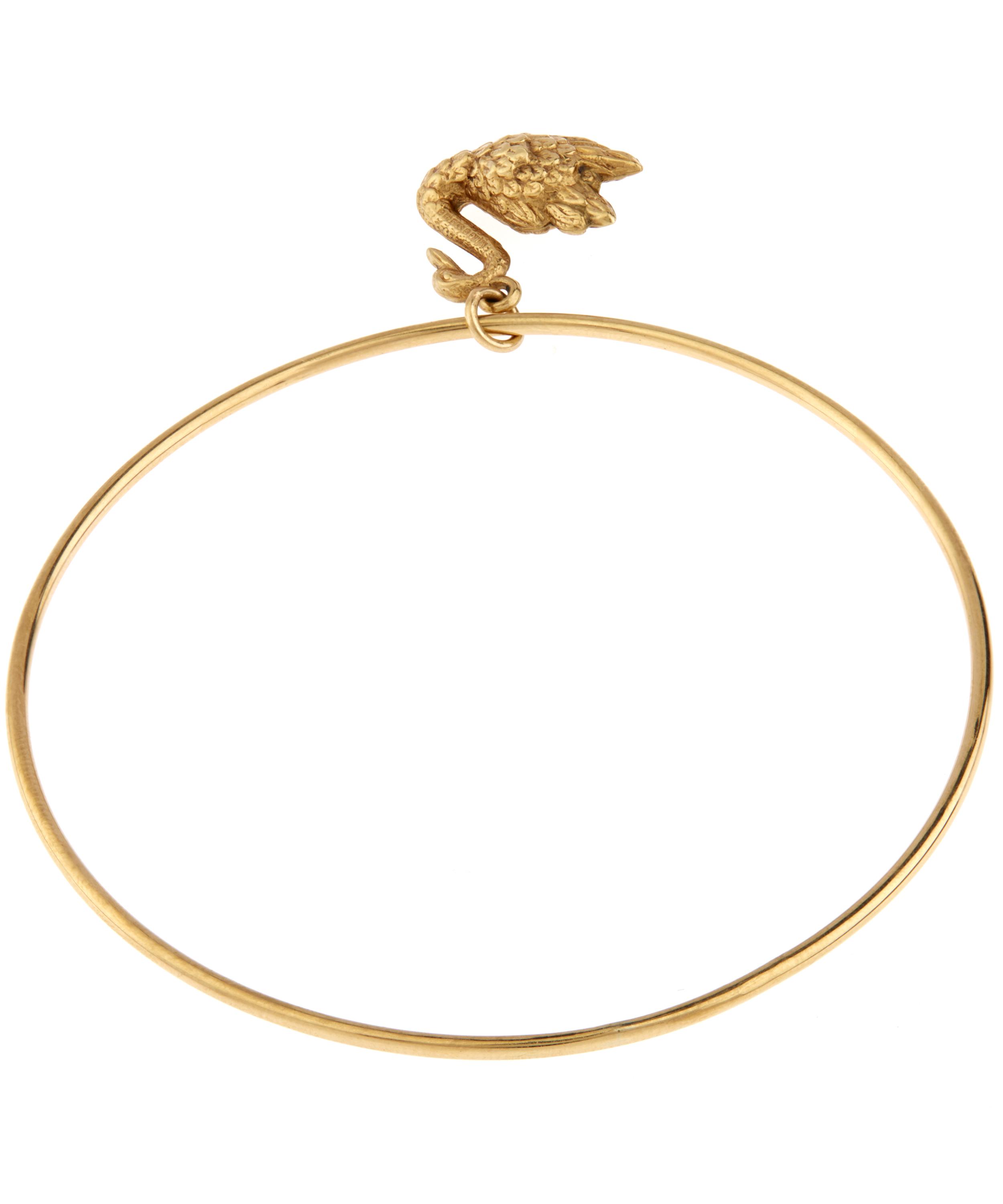 Gold Swan Charm Bracelet | Liberty London