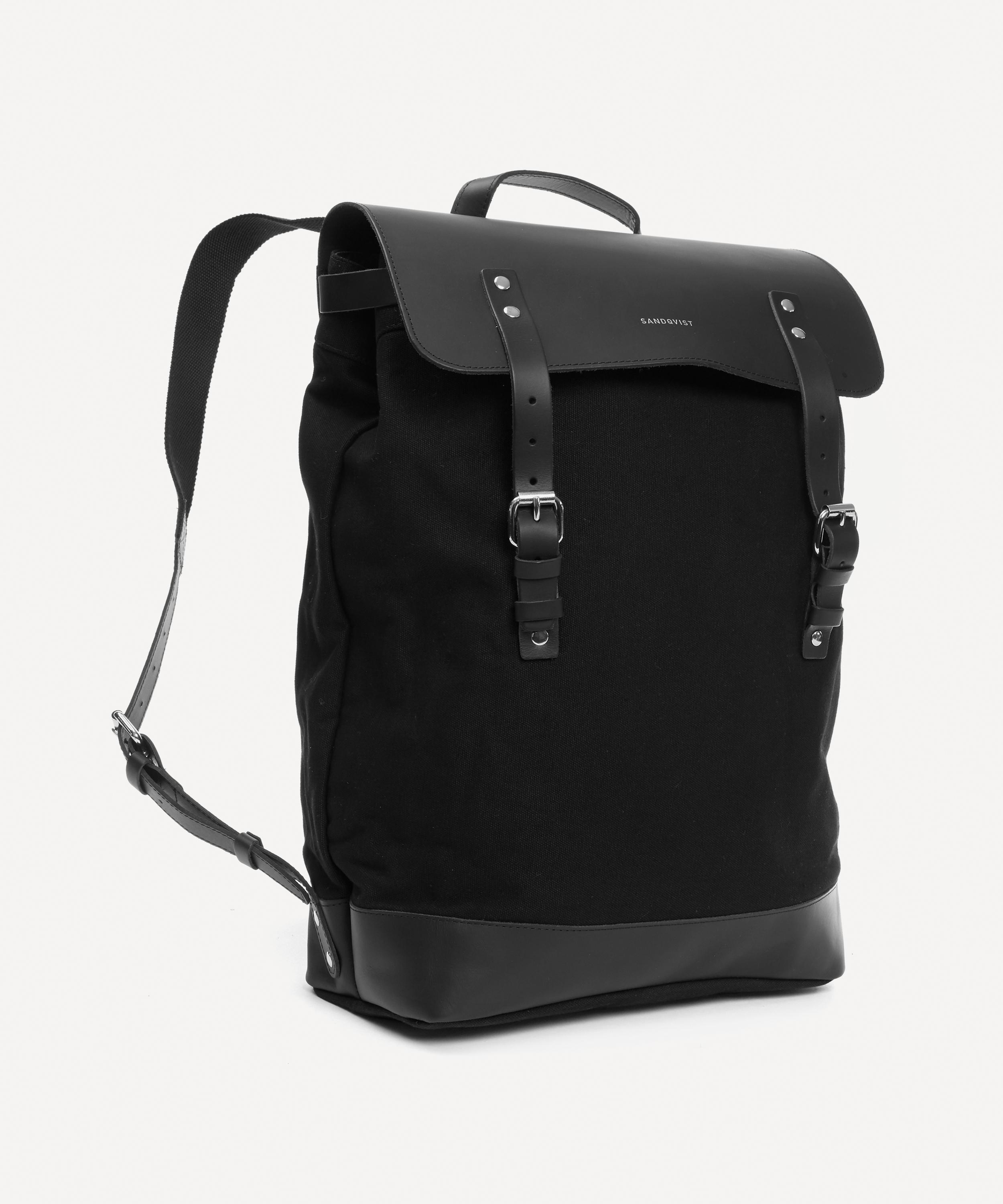 Hege Leather Cotton Canvas Backpack | Liberty London
