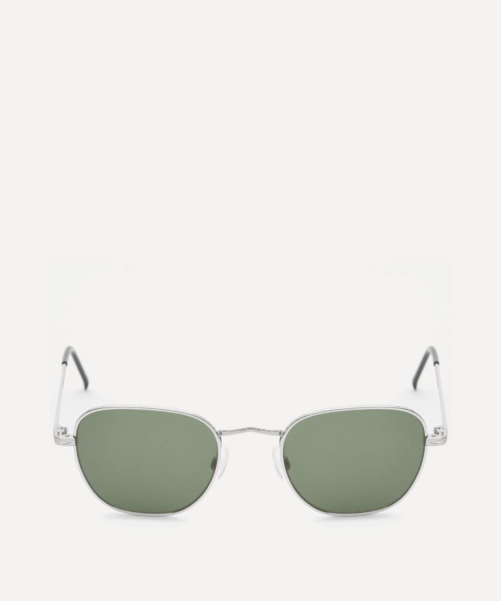 Kibits Square Silver-Tone Metal Sunglasses