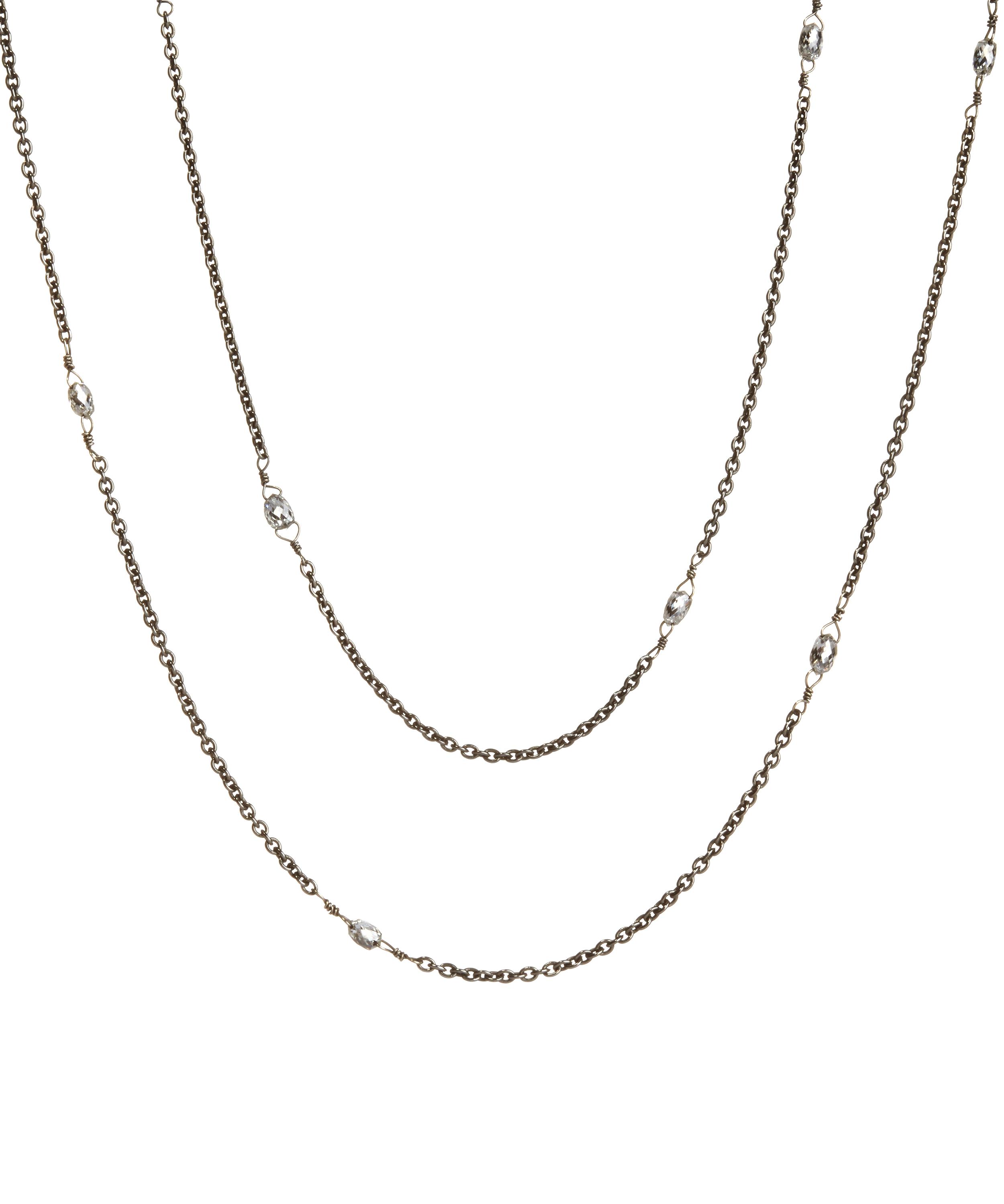 Shop Annoushka 18ct White Gold Eclipse Diamond Briolette Necklace