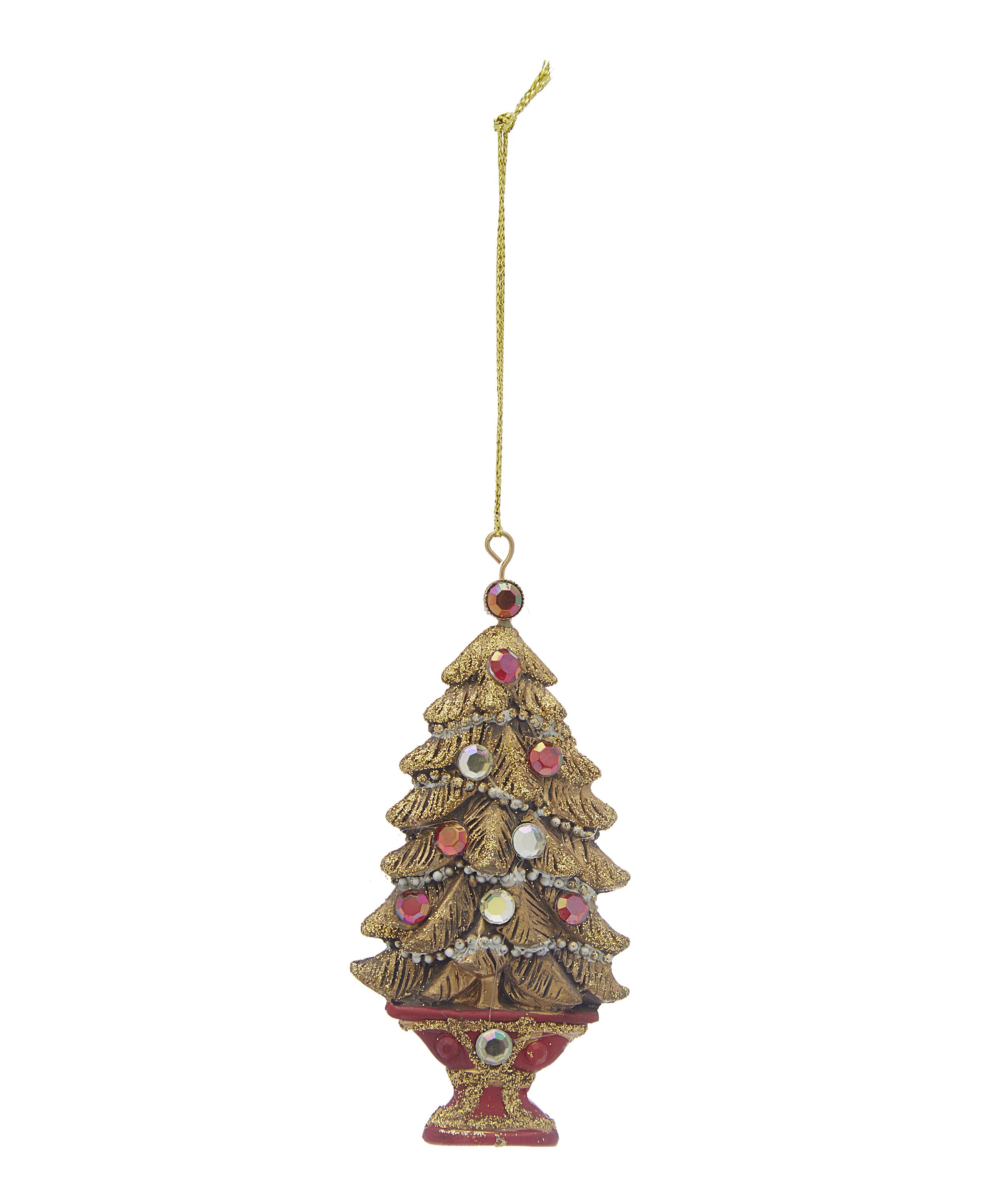 Jewelled Christmas Tree In Pot Ornament Liberty London