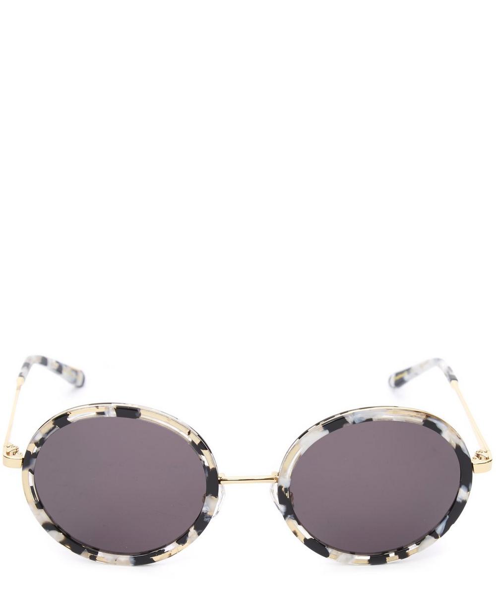 Gold-Plated Louisa Round Sunglasses | Liberty London