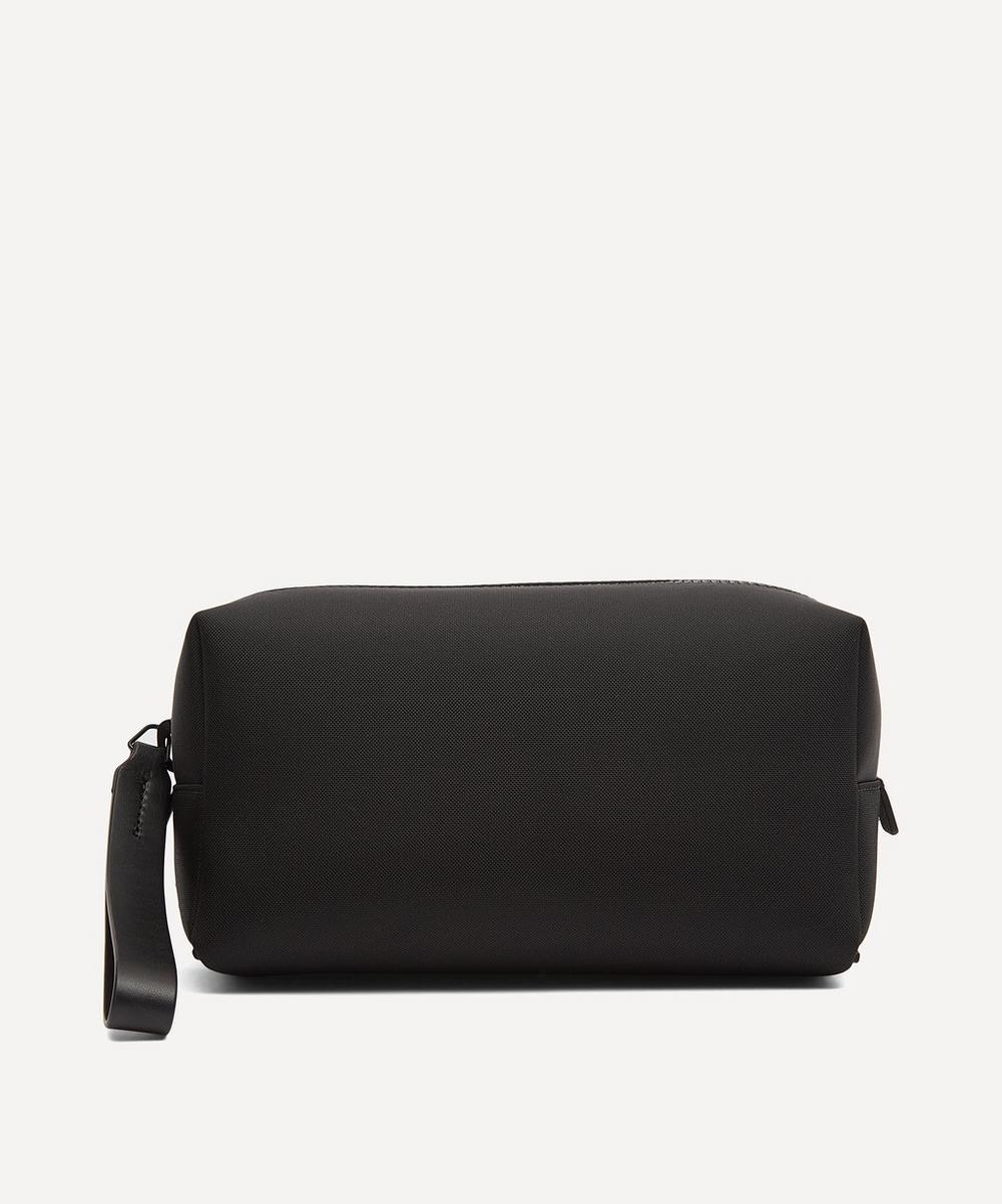 Troubadour Fabric And Leather Wash Bag In Black