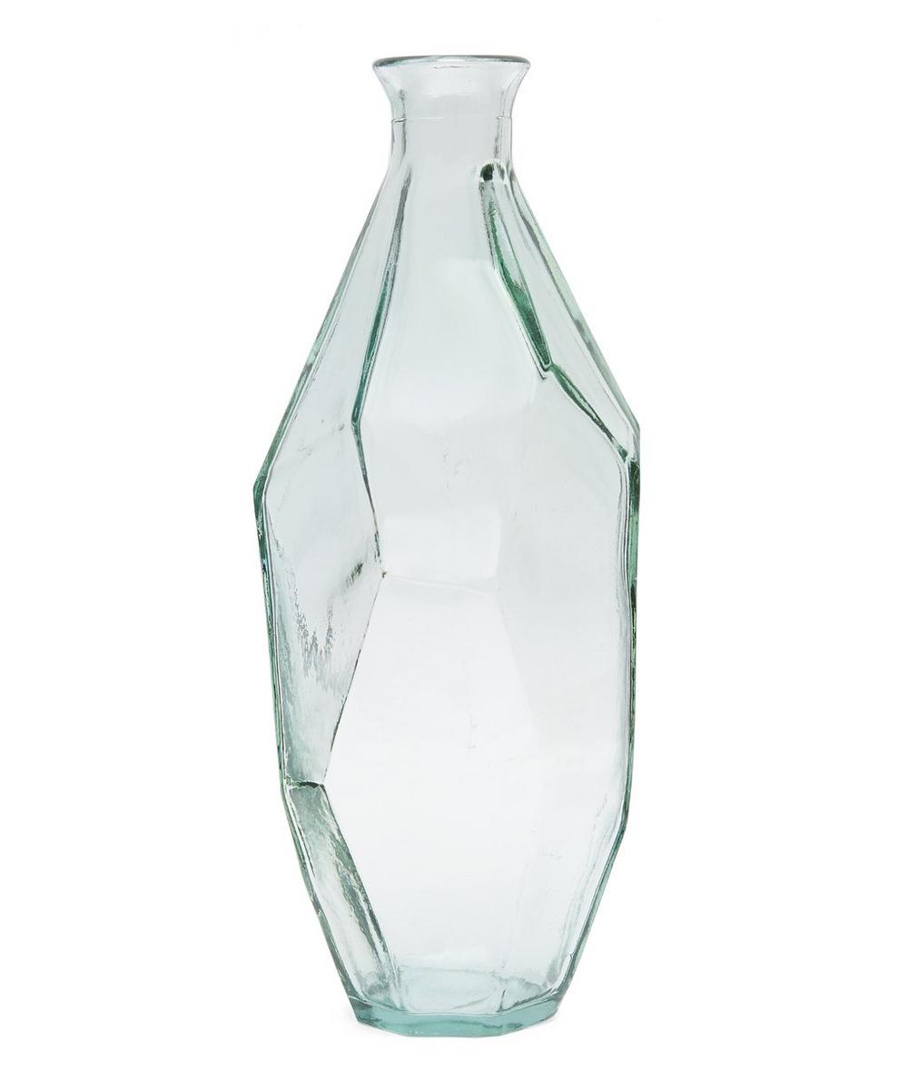 San Miguel Recycled Glass Clear Origami Vase 31cm