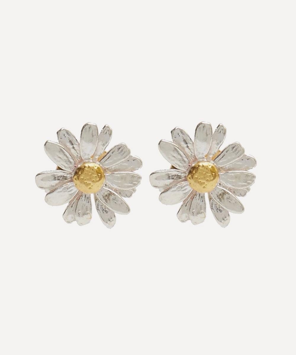 ALEX MONROE SILVER AND GOLD-PLATED DAISY STUD EARRINGS,5057409514763