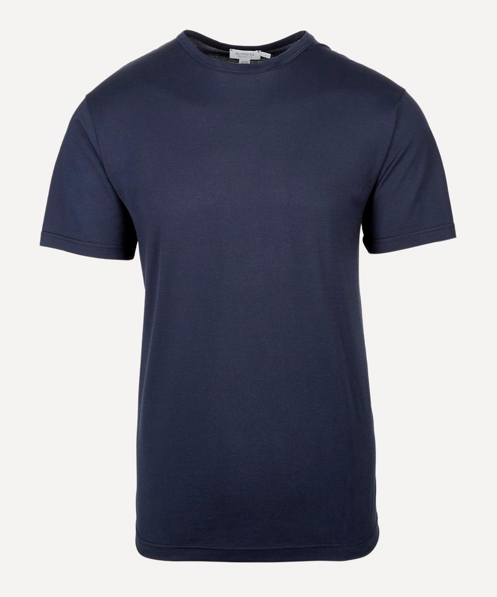 Sunspel Classic Cotton T-shirt In Navy | ModeSens