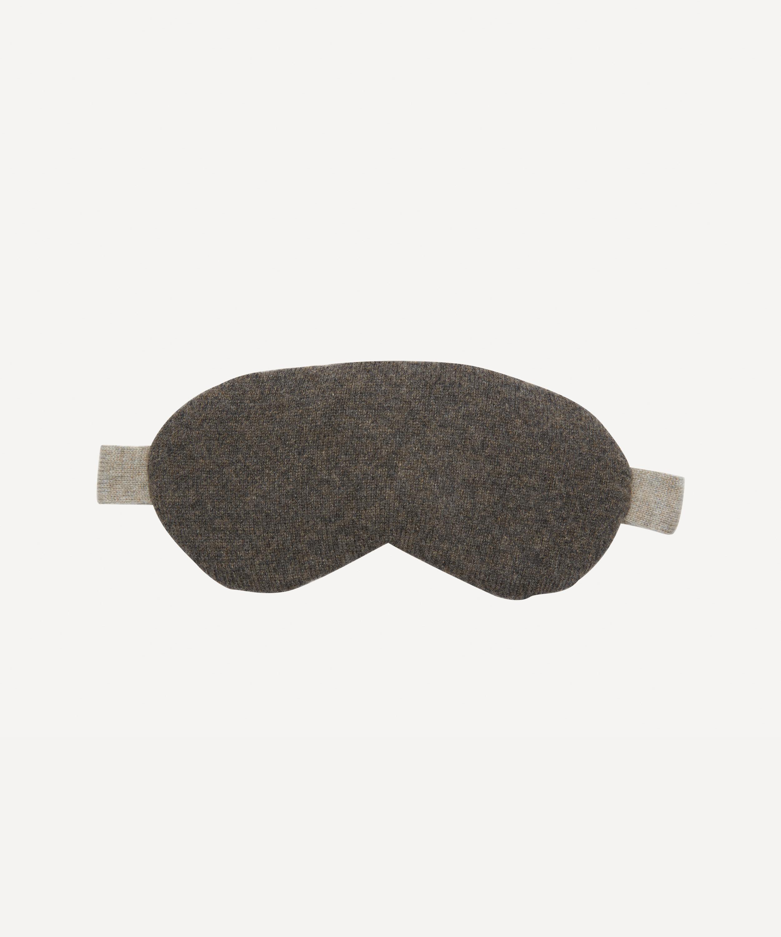 Row Pinto Ptarmigan Knitted Cashmere Liberty Print Eye Mask In Dark Grey Modesens