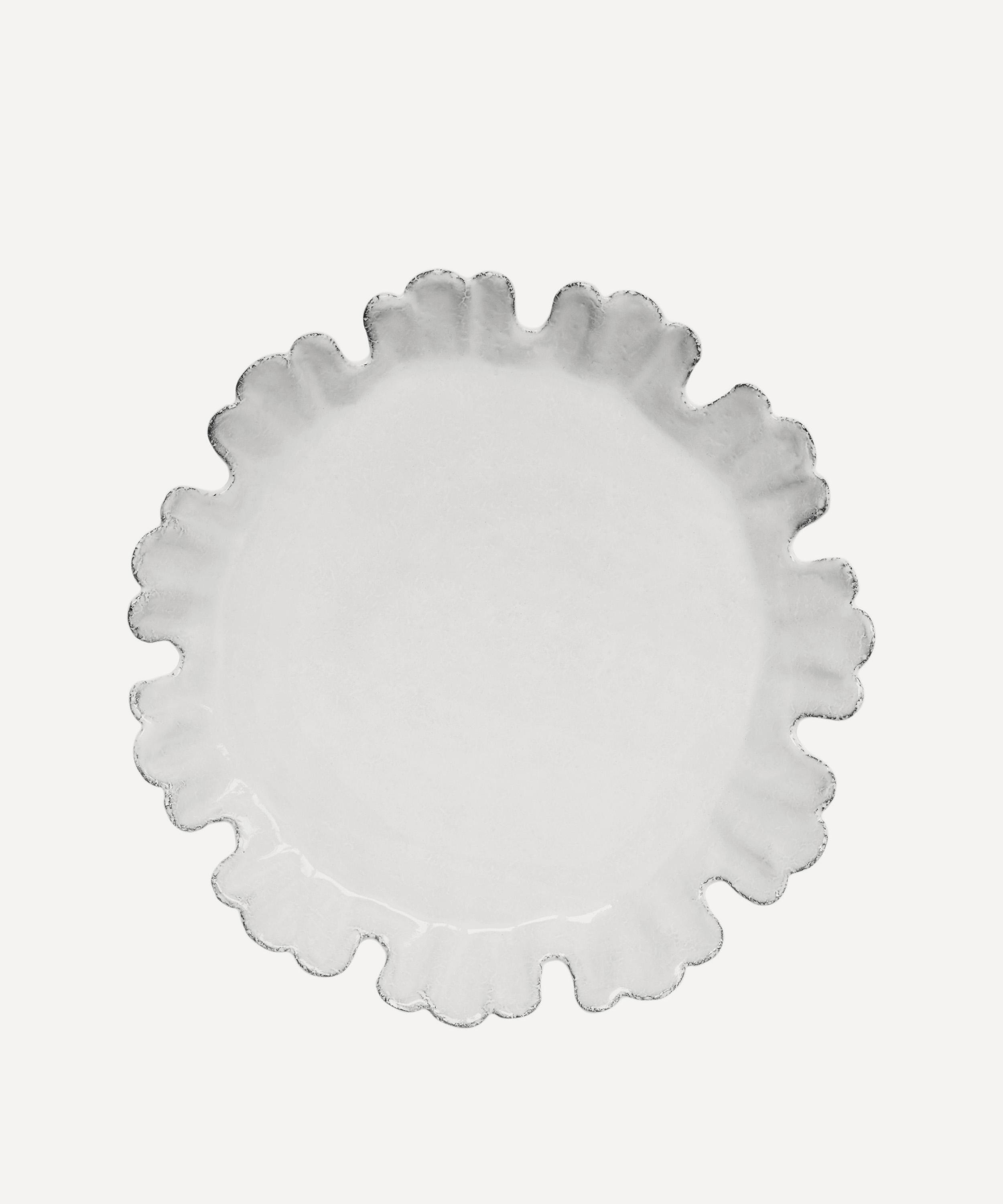 Astier De Villatte Chou Dinner Plate With Eleven Petals In White