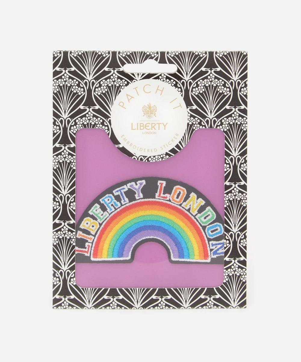 Liberty London Embroidered Rainbow Sticker Patch In White