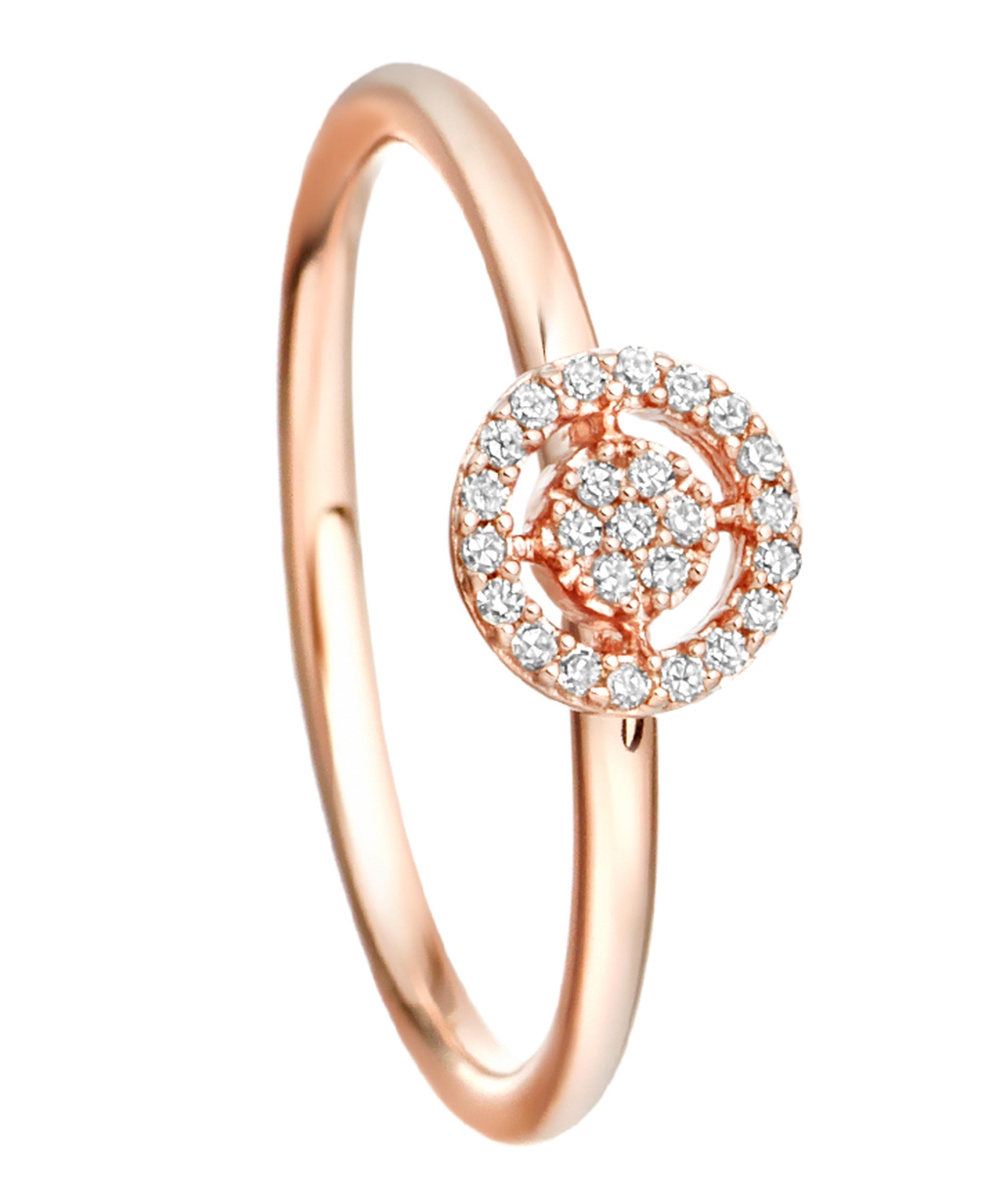 ASTLEY CLARKE ROSE GOLD MINI ICON AURA DIAMOND RING,000578166