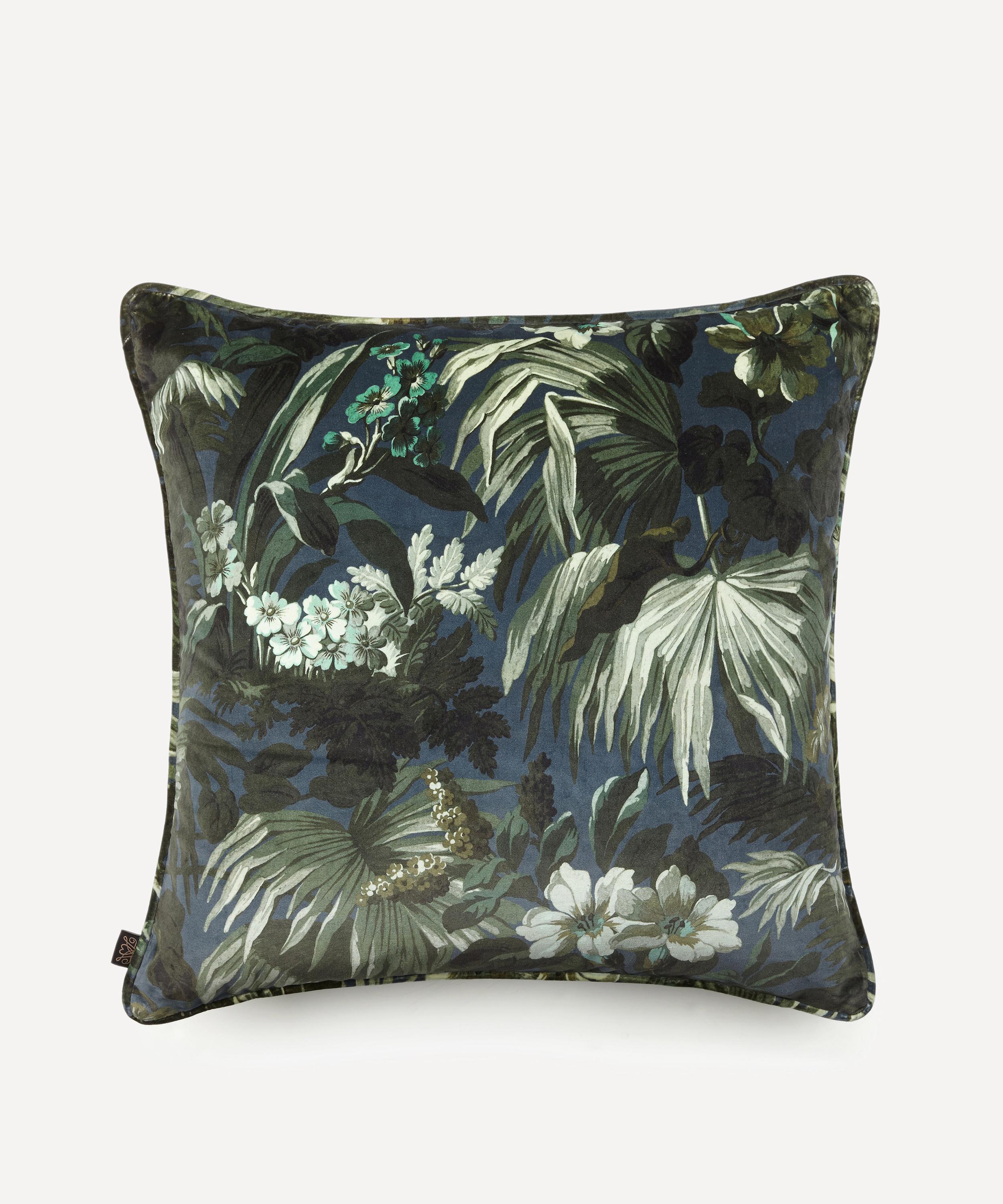 House Of Hackney Limerence Large Velvet Cushion In Ink Modesens