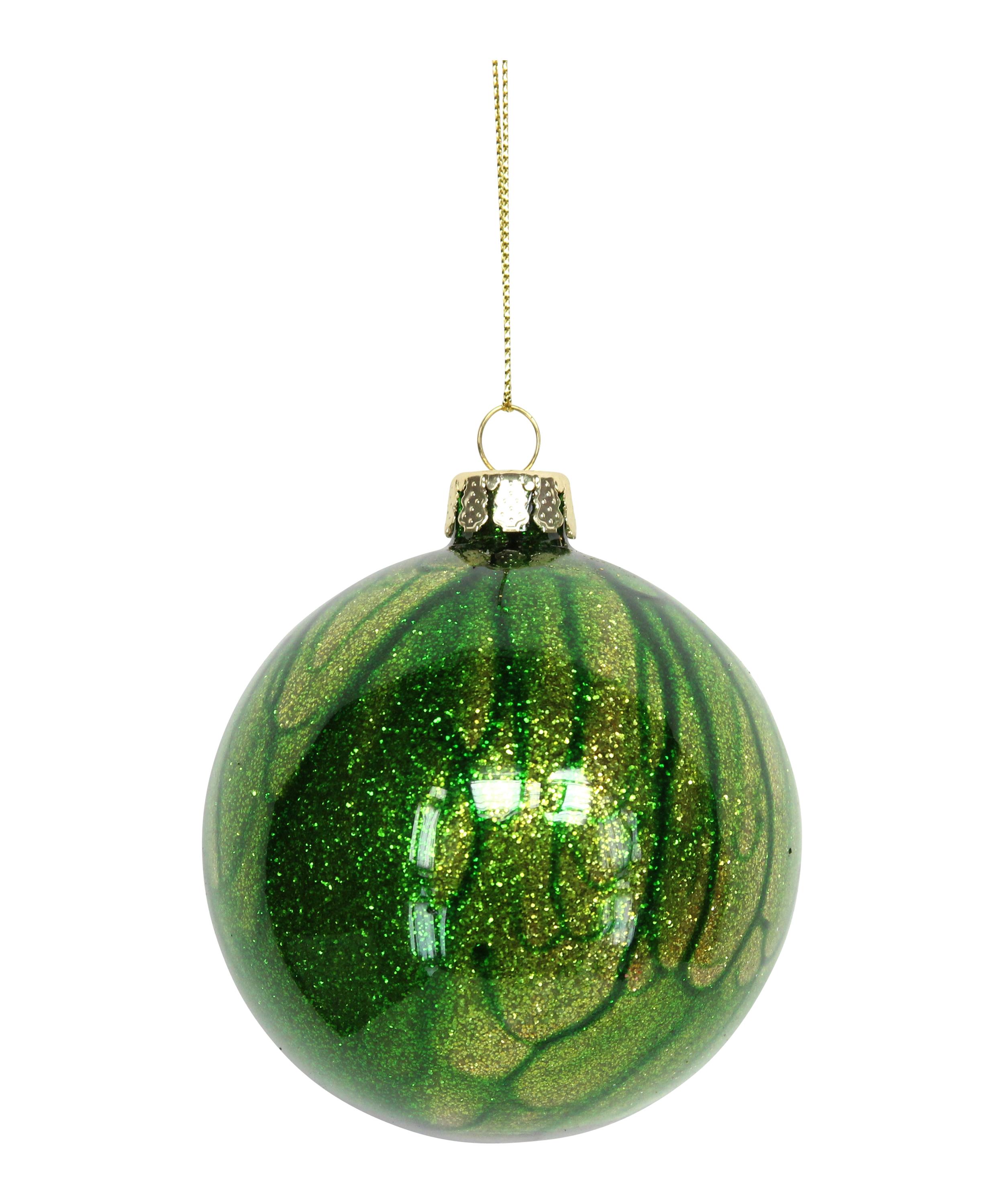 Marbled Green Glass Bauble Liberty London