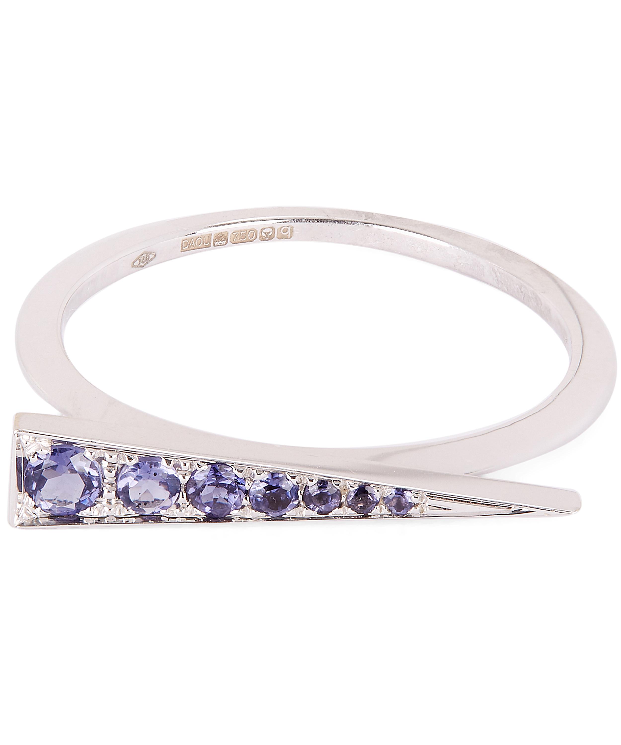 DAOU WHITE GOLD AND IOLITE SPARK RING