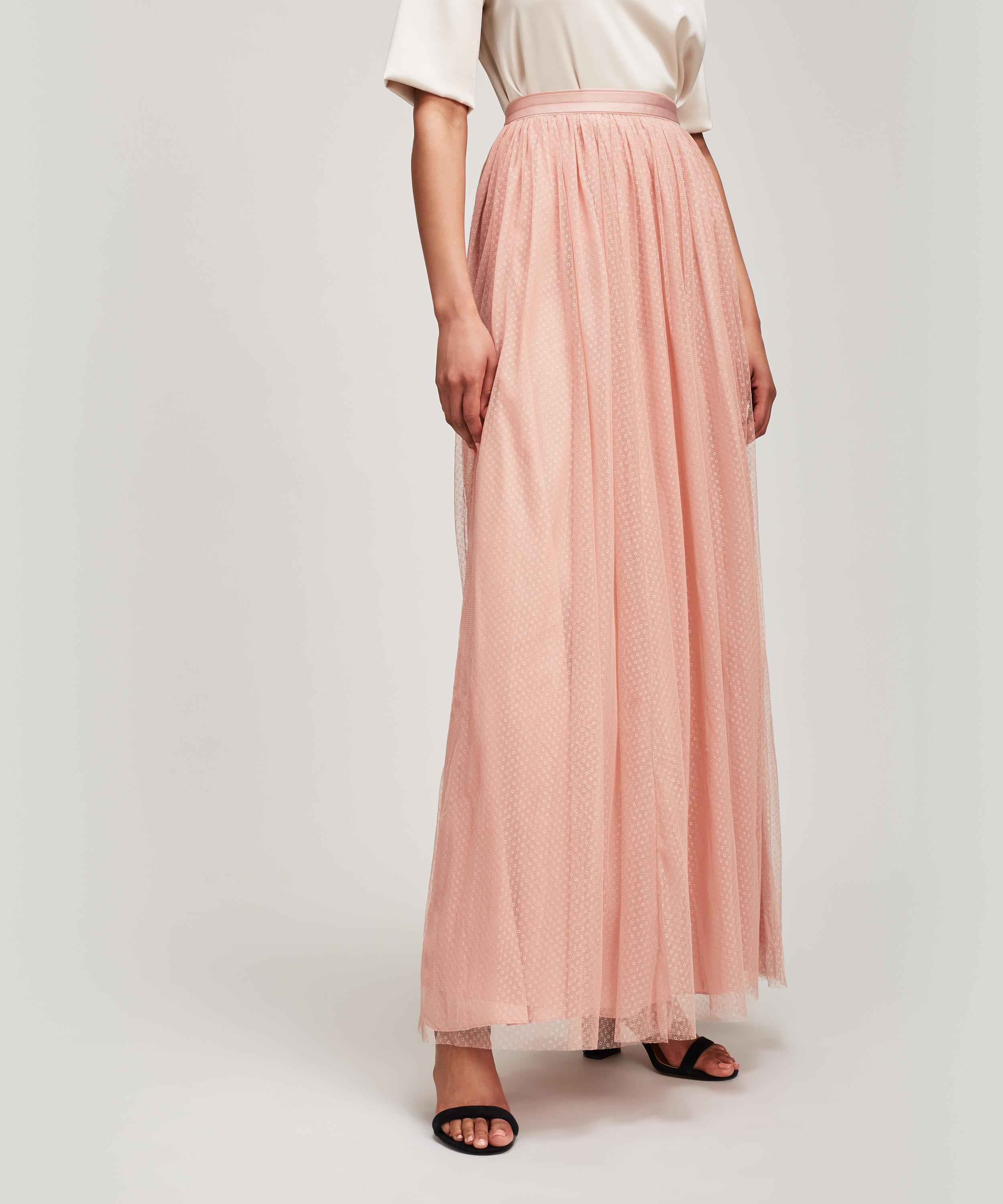 Needle & thread dotted tulle maxi skirt hotsell