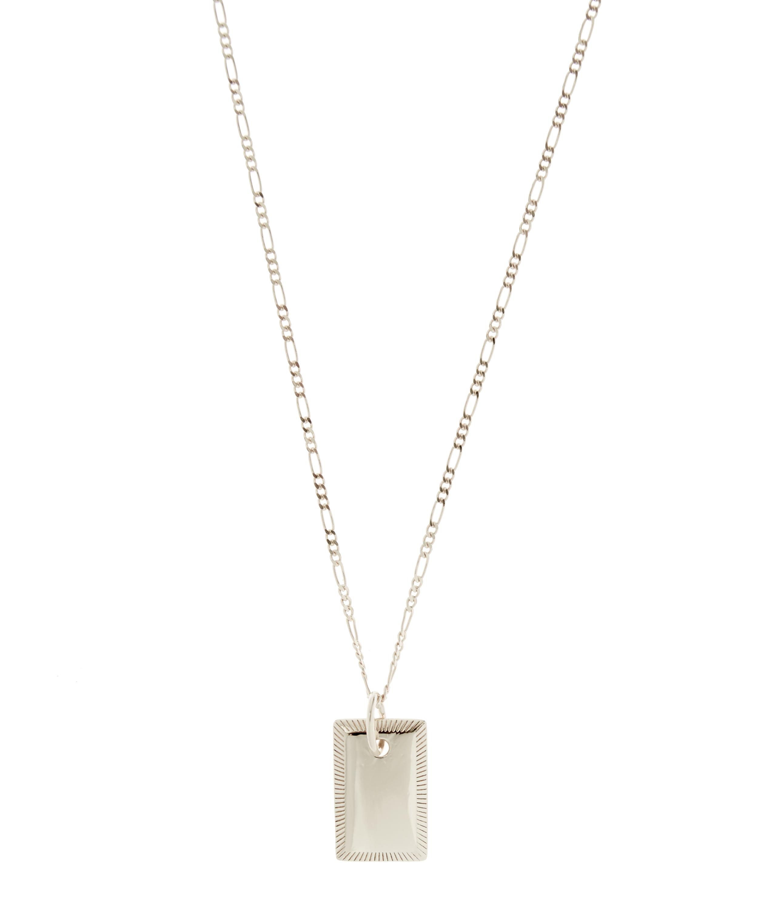Maria Black Eliza Rhodium Plated Rectangle Necklace In Silver