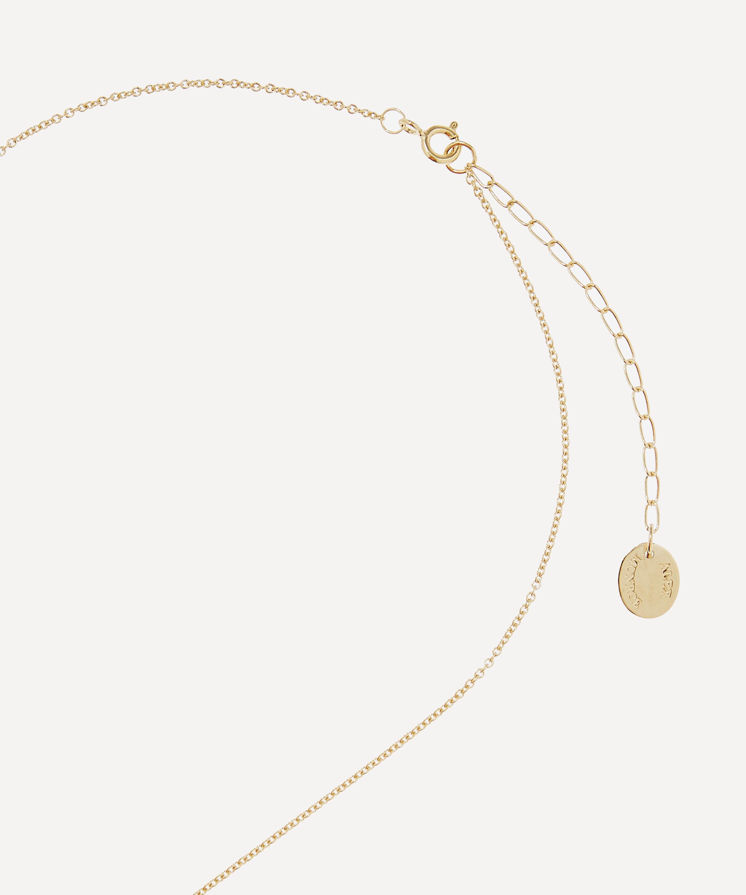 Gold-Plated Floral Letter B Alphabet Necklace | Liberty London