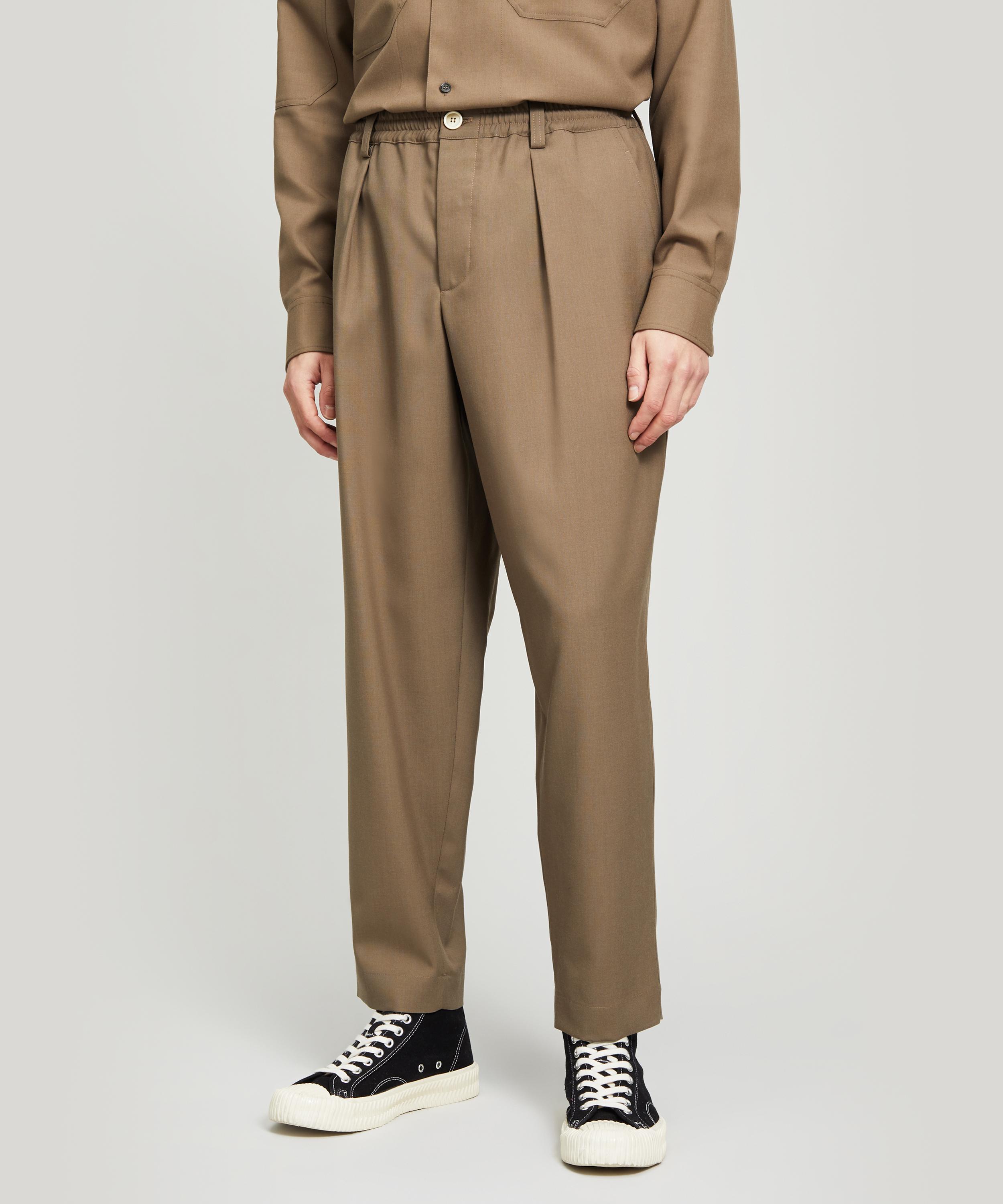 Marni Tropical Wool Trousers In White