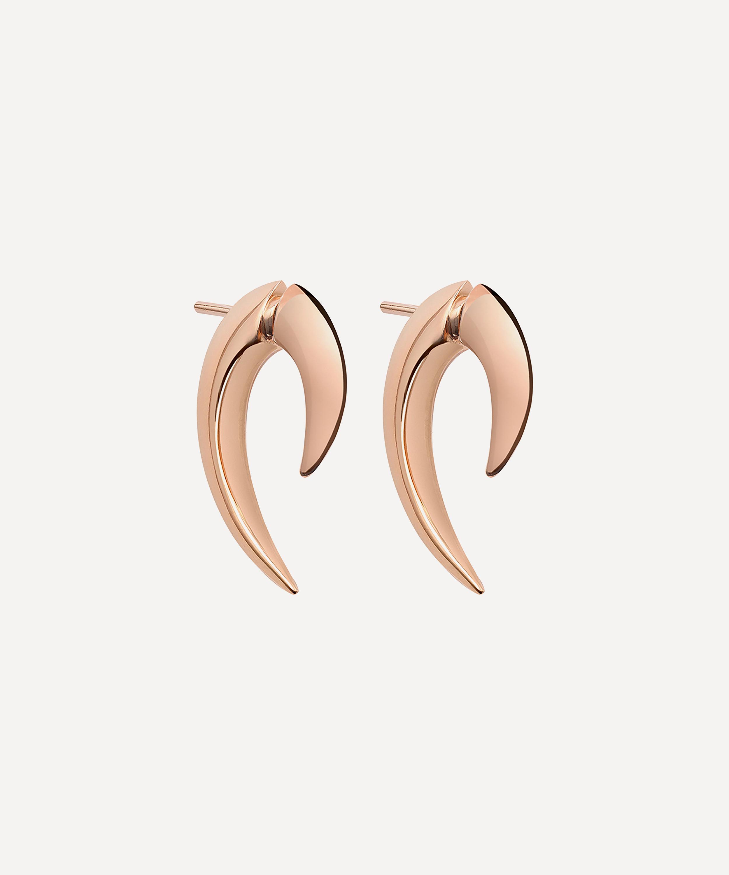 SHAUN LEANE ROSE GOLD PLATED VERMEIL SILVER TALON EARRINGS,000602336