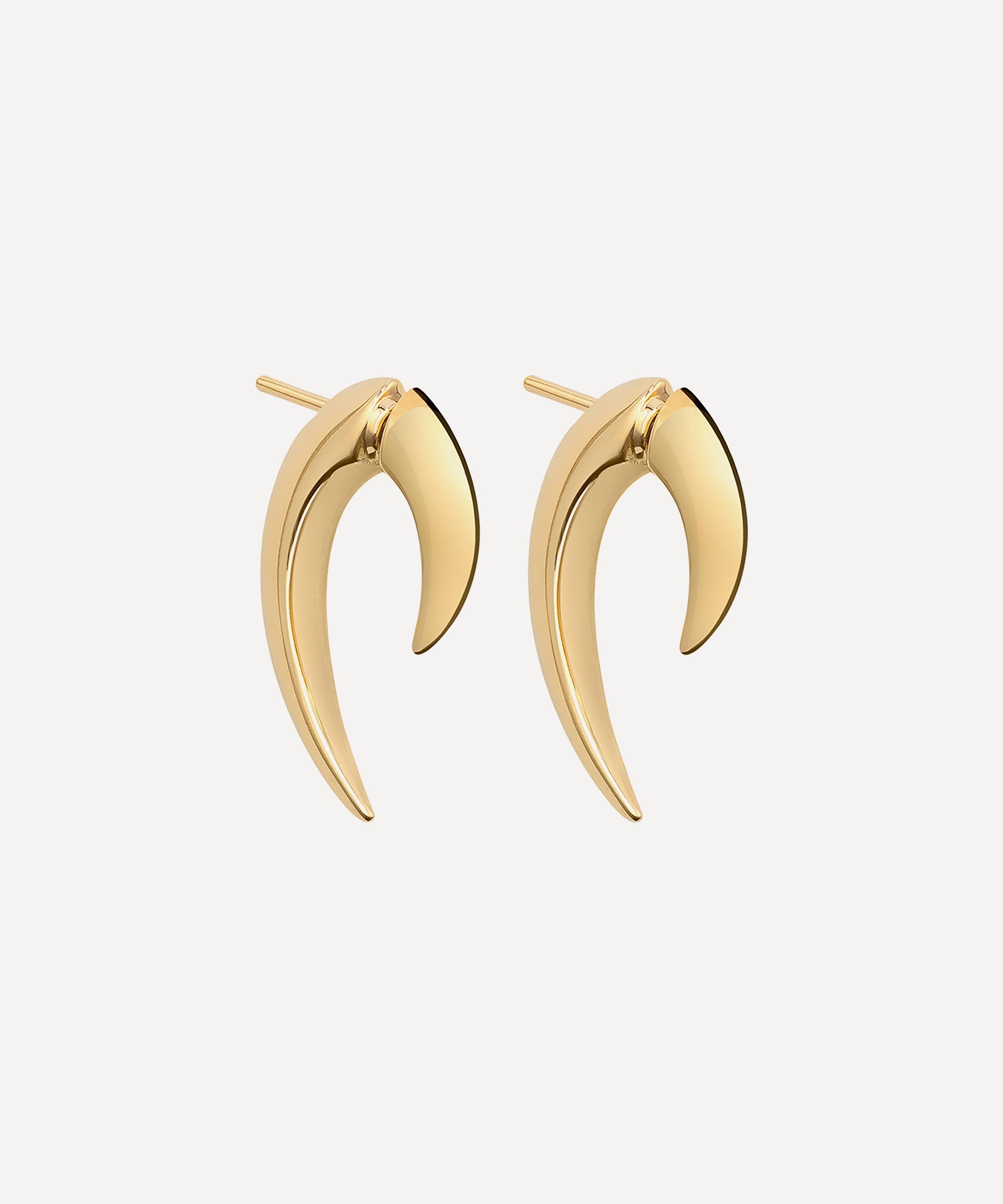 SHAUN LEANE GOLD PLATED VERMEIL SILVER TALON EARRINGS,000602364