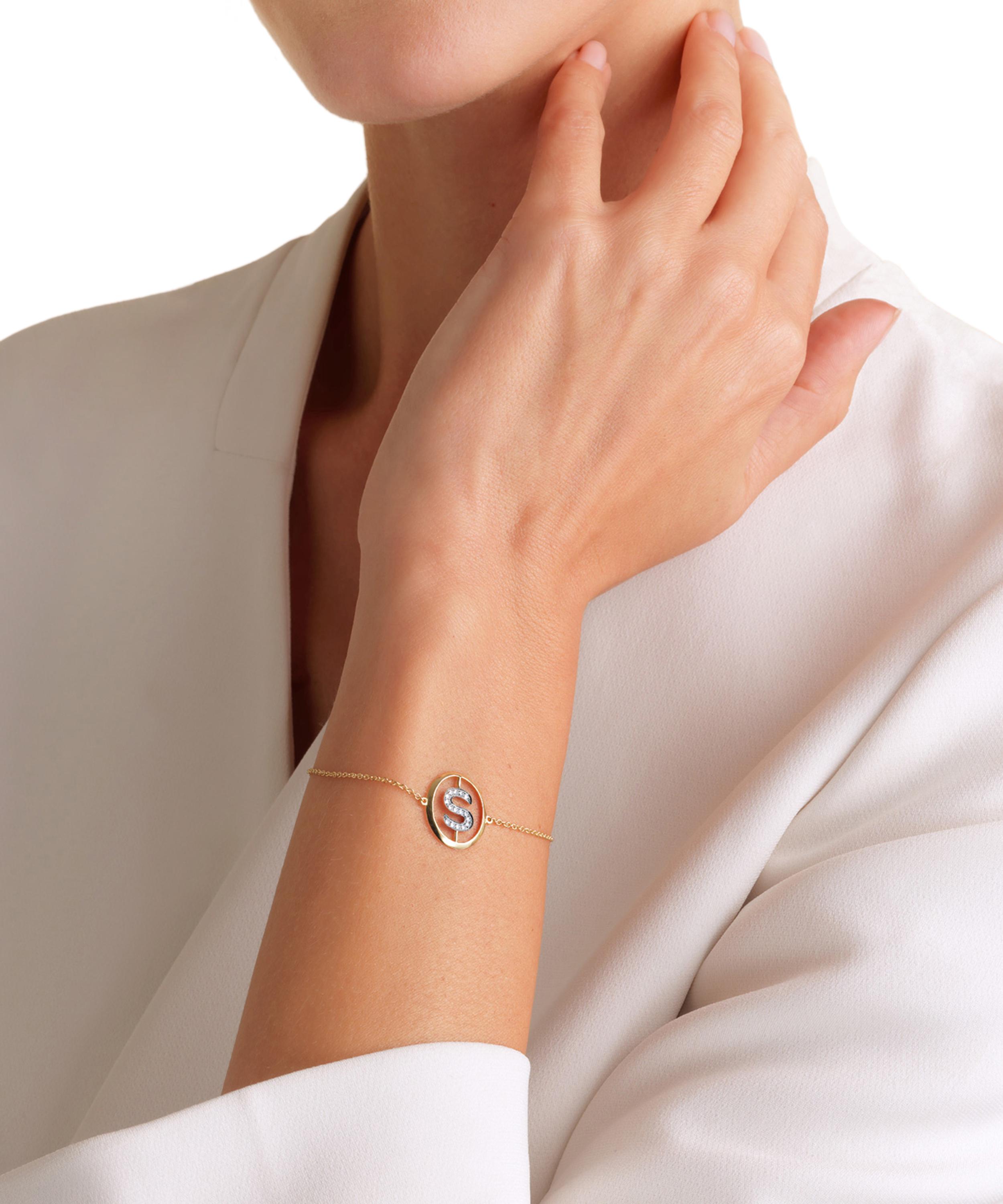 Shop Annoushka 18ct Gold S Initial Bracelet