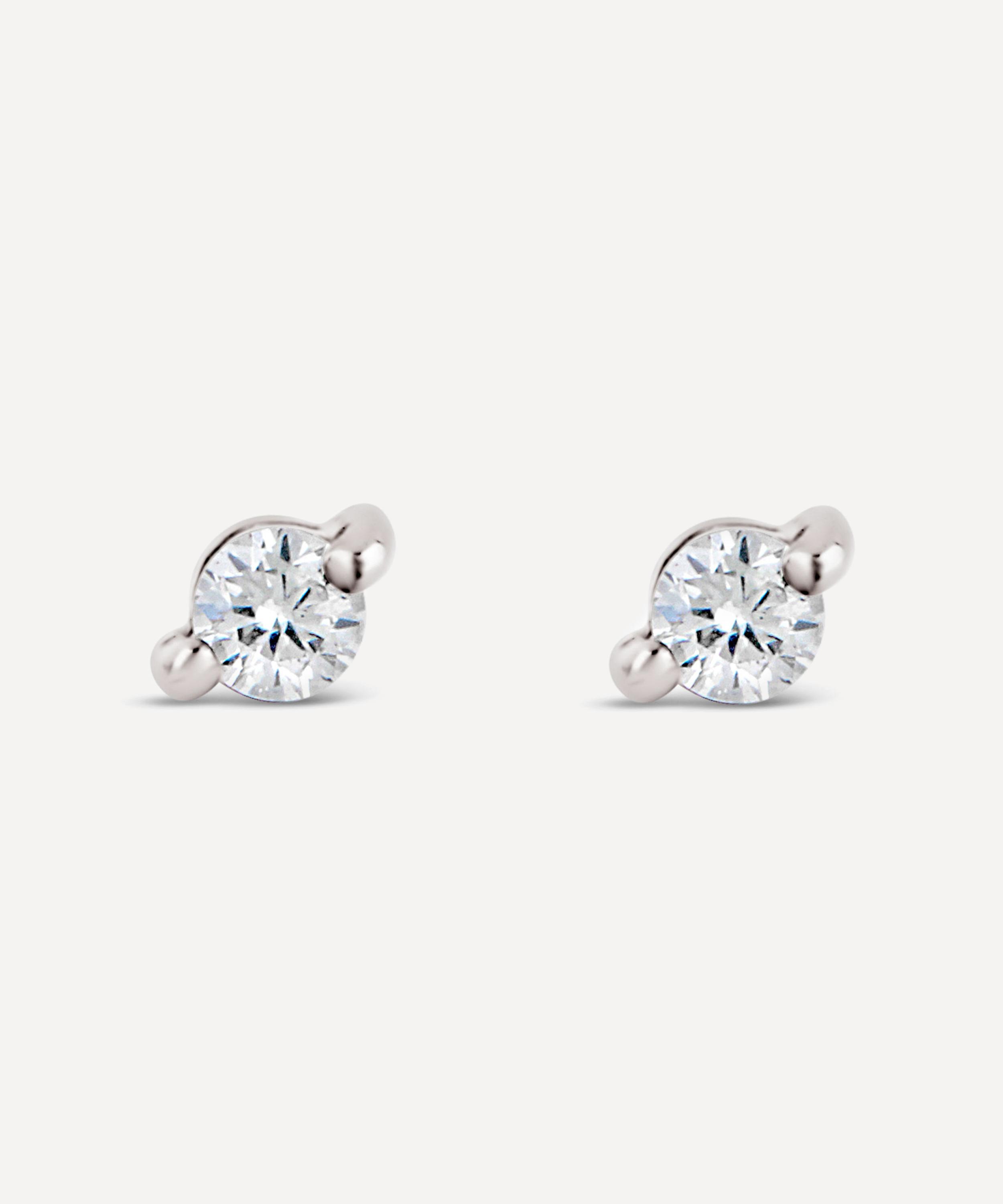 Dinny Hall 14ct White Gold Shuga Diamond Stud Earrings In White Gold