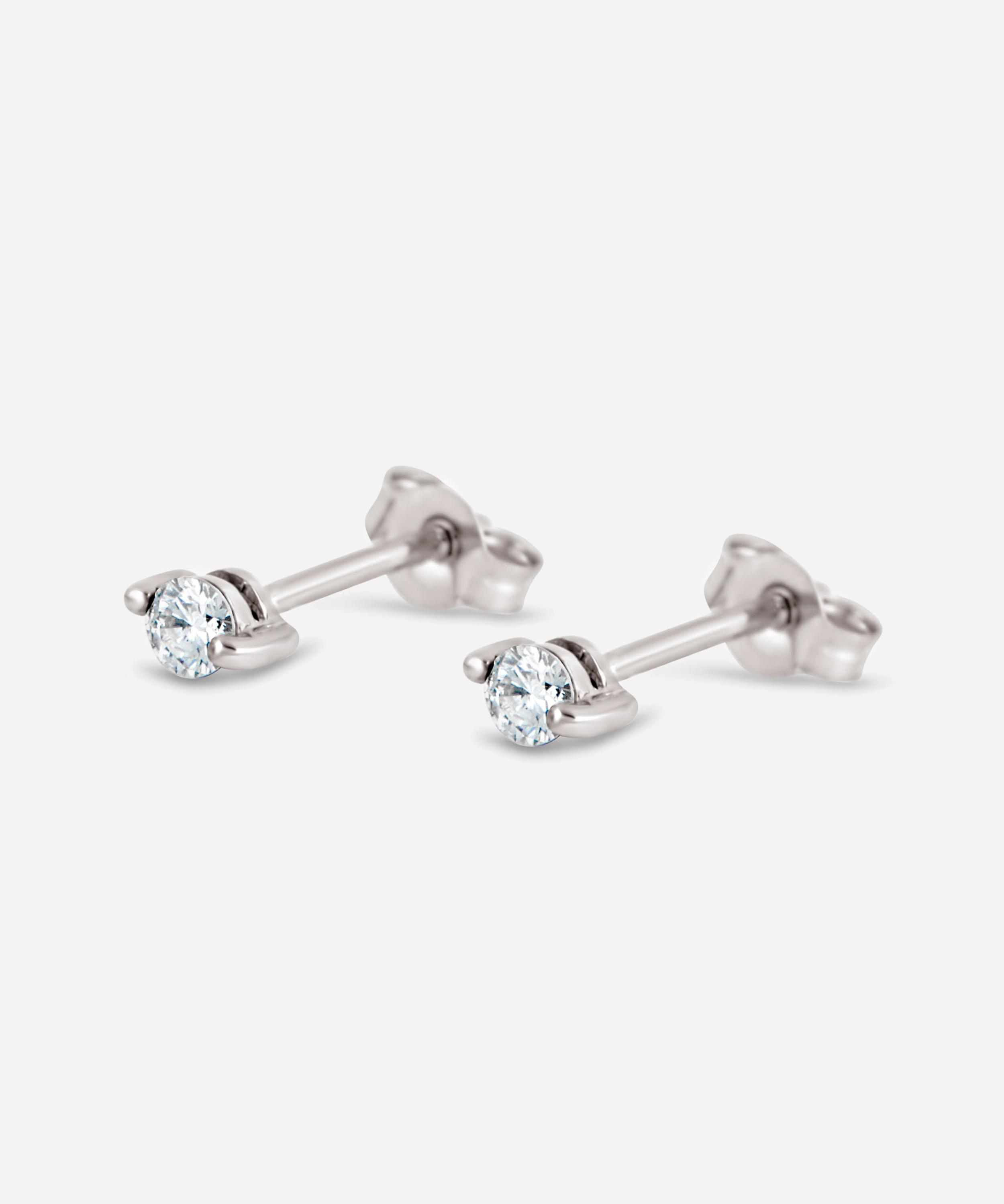 Dinny Hall 14ct White Gold Shuga Diamond Stud Earrings In White Gold