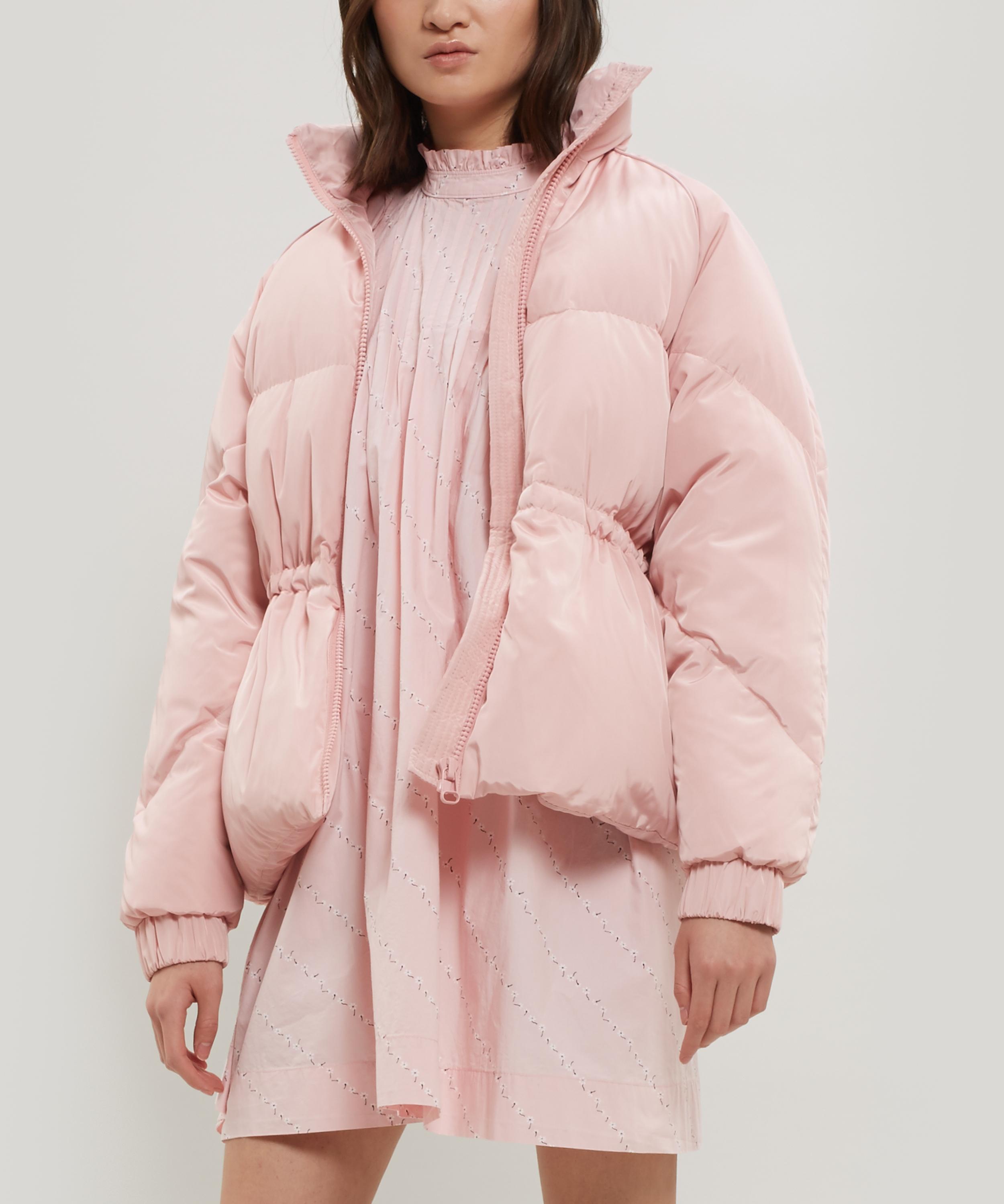 Ganni Whitman Puffer Jacket In Silver Pink ModeSens