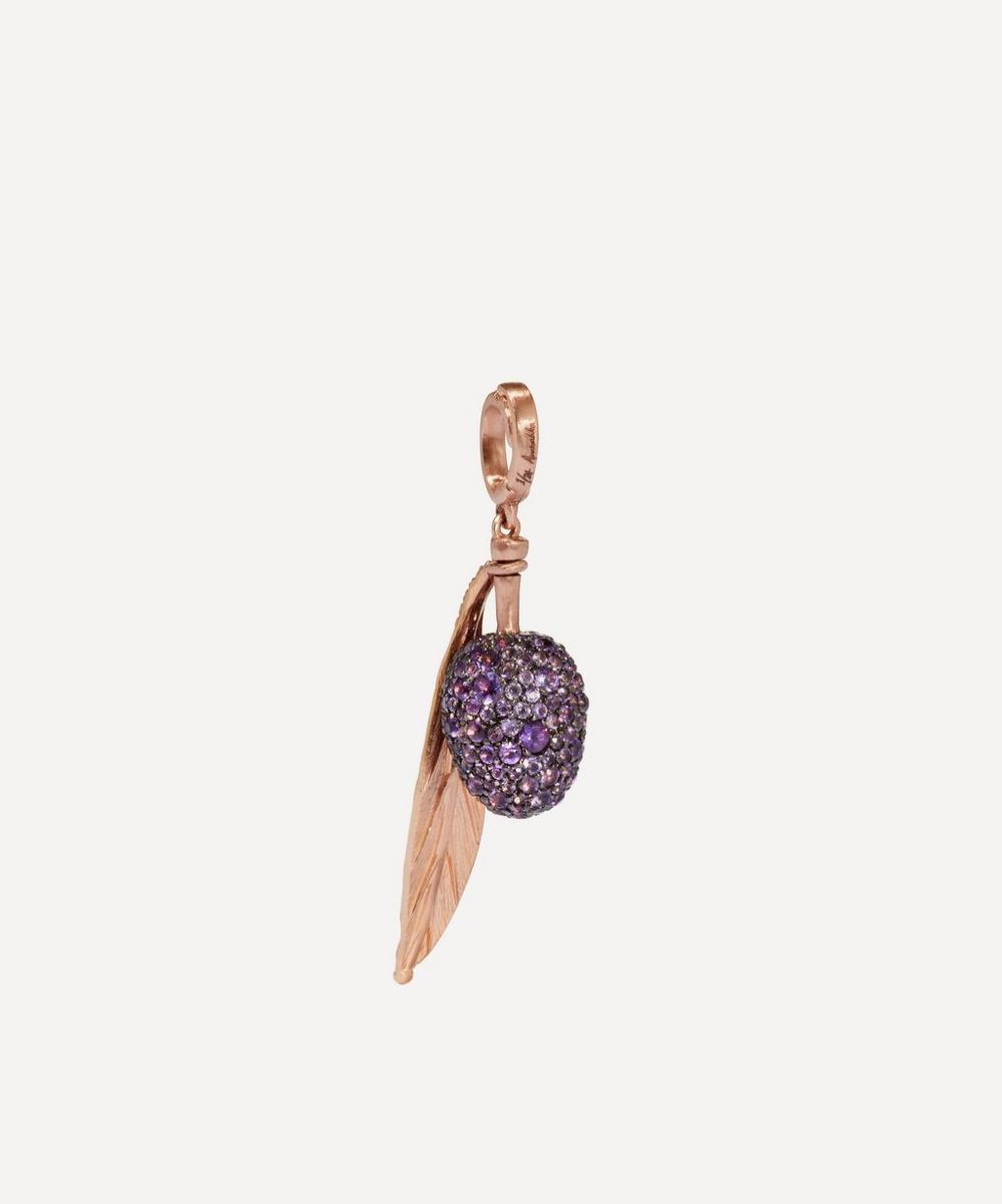 ANNOUSHKA 18CT ROSE GOLD AMETHYST OLIVE SEED CHARM,000608882