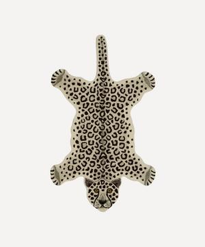 Large Snowy Leopard Rug