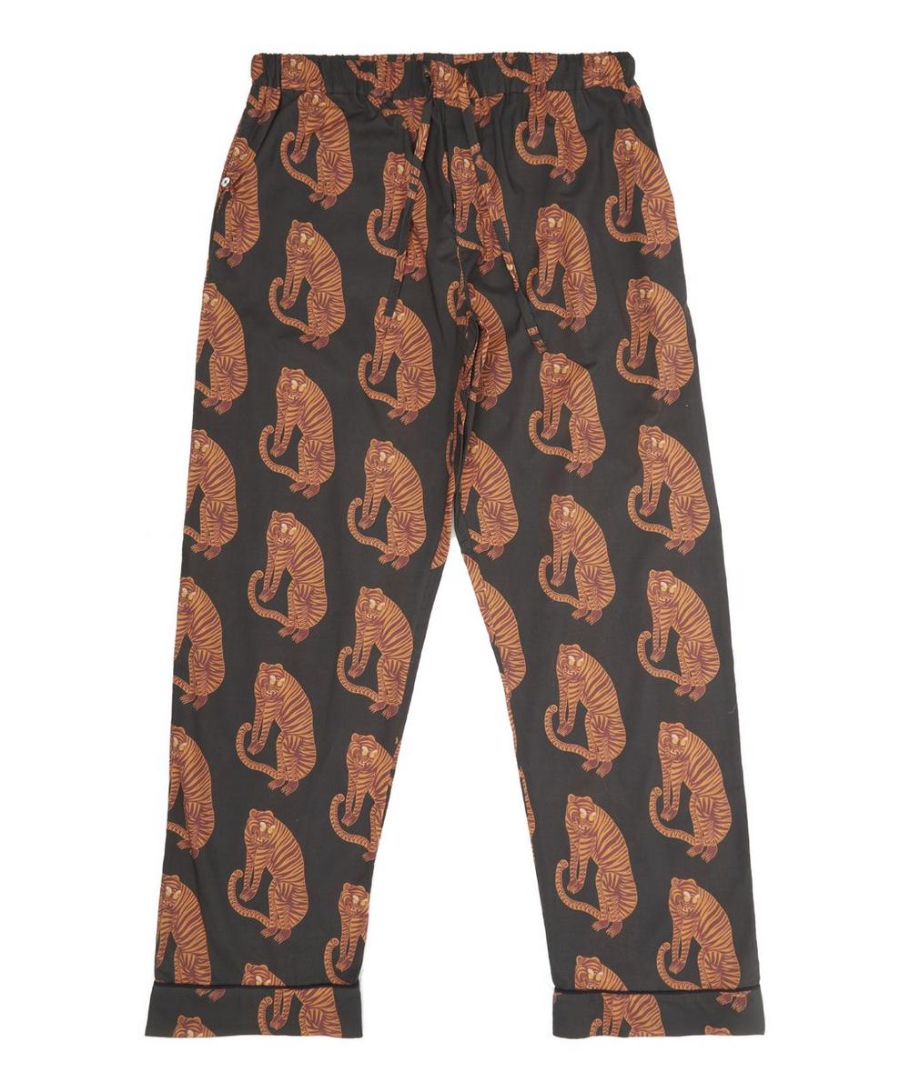 Desmond & Dempsey - Sansindo Tiger Print Cotton Pyjama Trousers