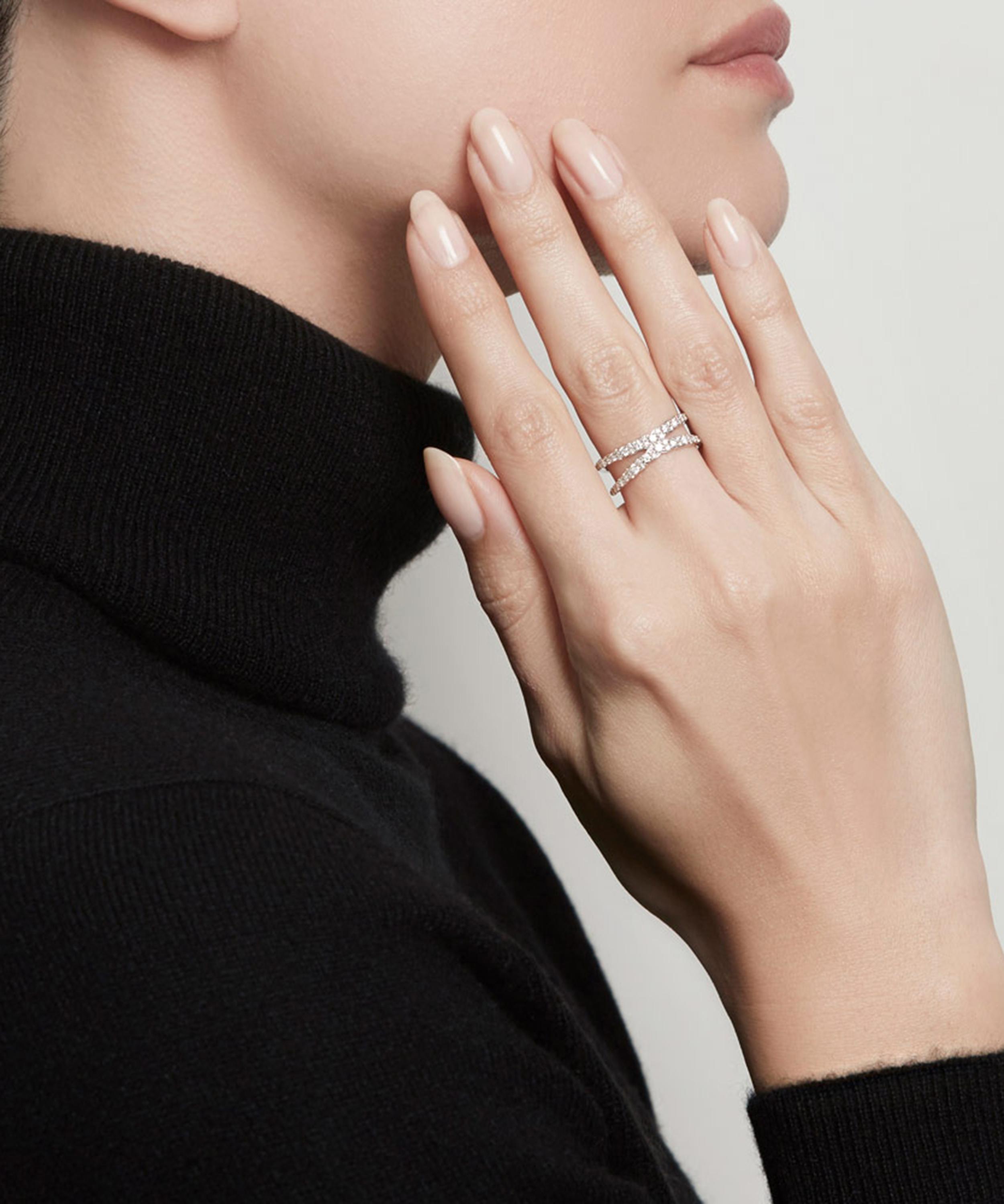 ASTLEY CLARKE ASTLEY CLARKE 14CT WHITE GOLD FUSION INTERSTELLAR DIAMOND RING 000610830