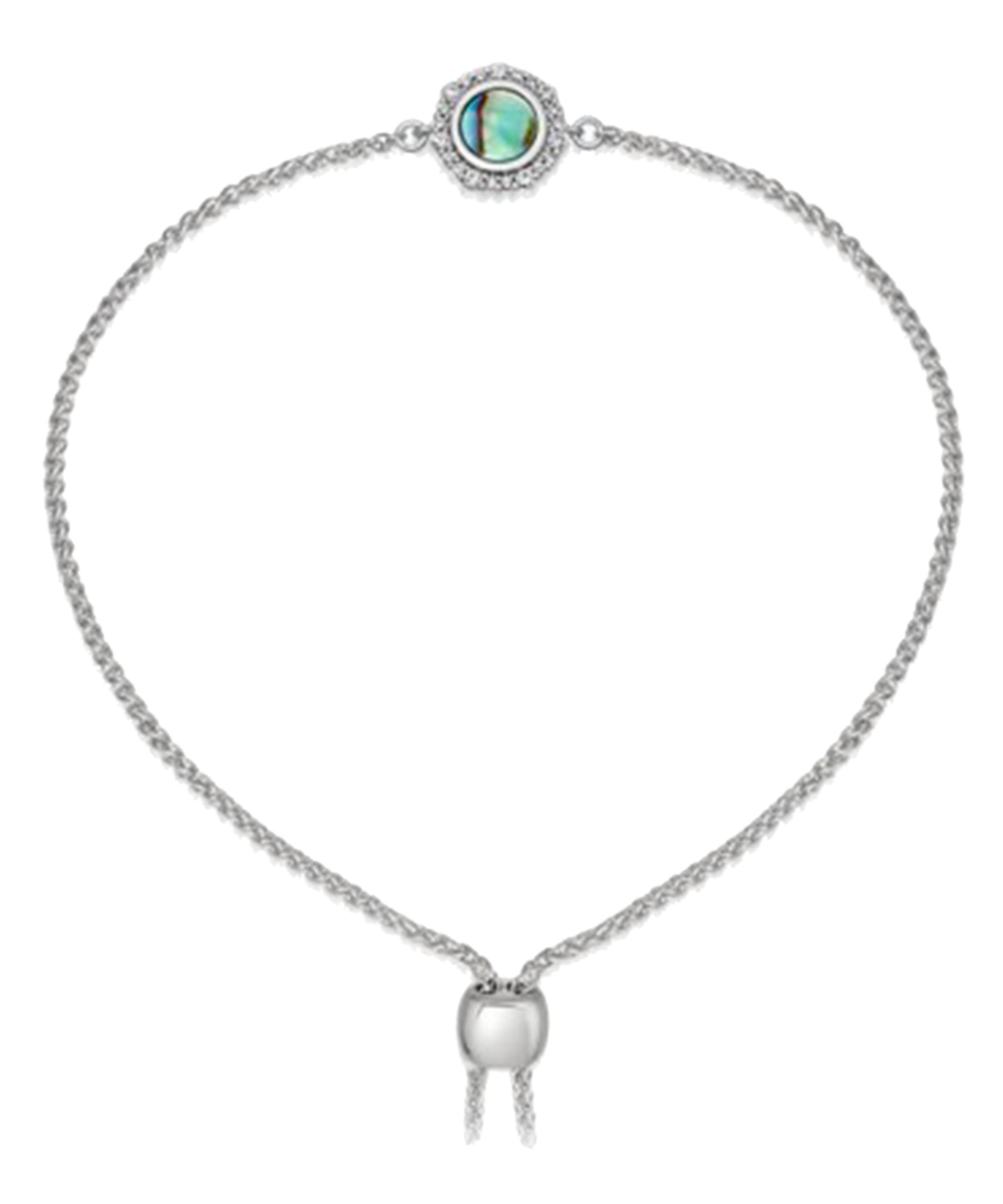 Astley Clarke Silver Luna Abalone Sapphire Kula Bracelet