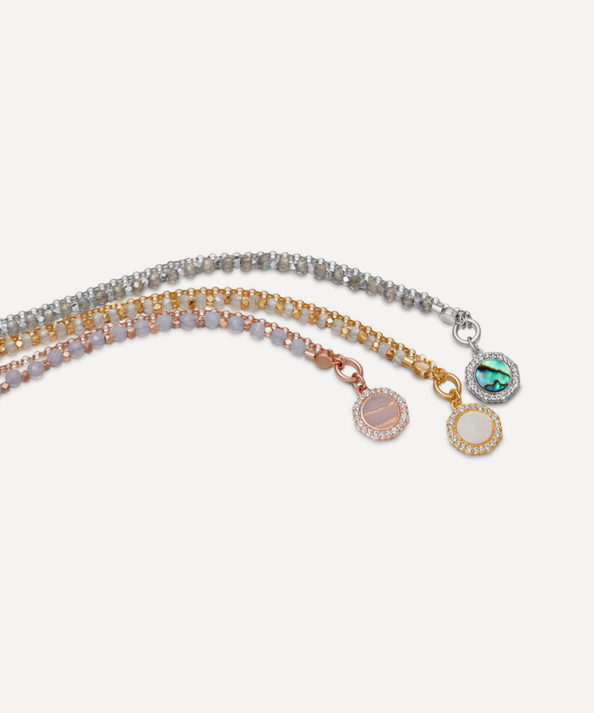 ASTLEY CLARKE ASTLEY CLARKE GOLD PLATED VERMEIL SILVER LUNA MOTHER OF PEARL SAPPHIRE AND MOONSTONE BIOGRAPHY BRACE 000610840