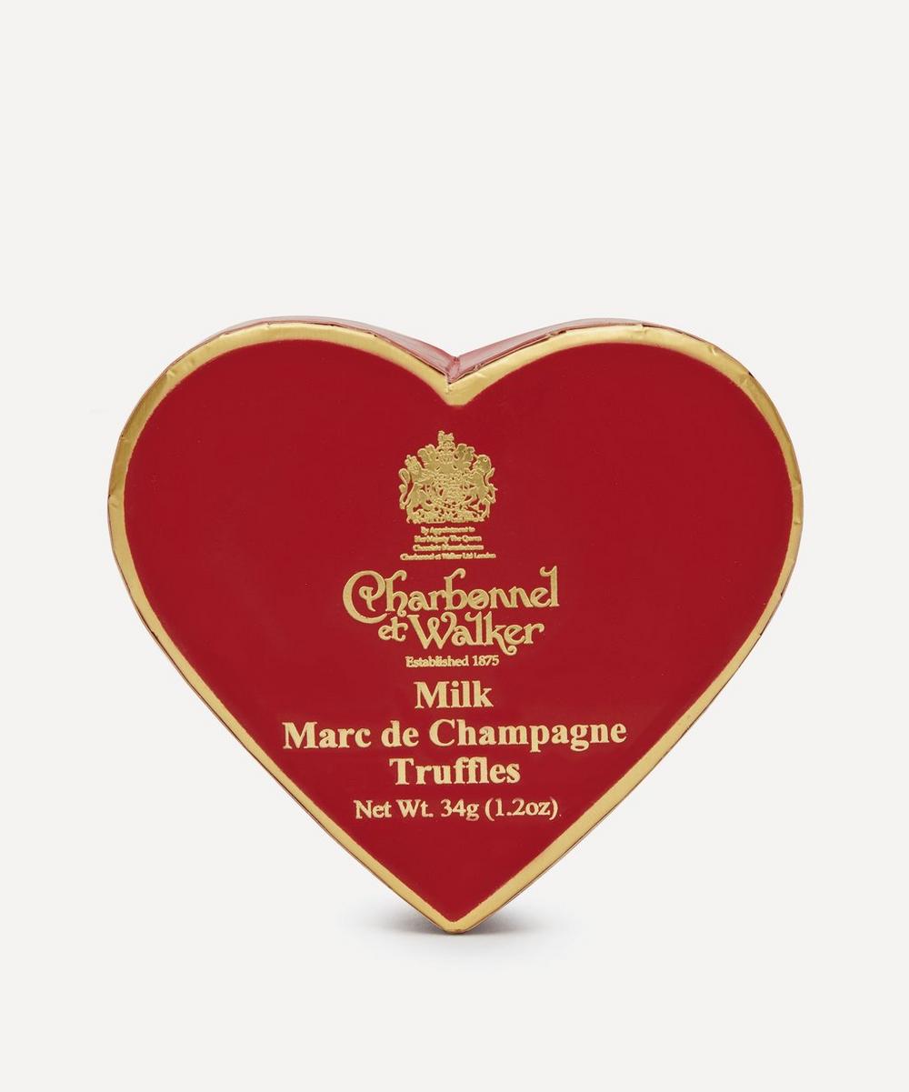 Charbonnel et Walker - Mini Heart Red Marc de Champagne Truffles 34g