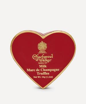 Mini Heart Red Marc de Champagne Truffles 34g