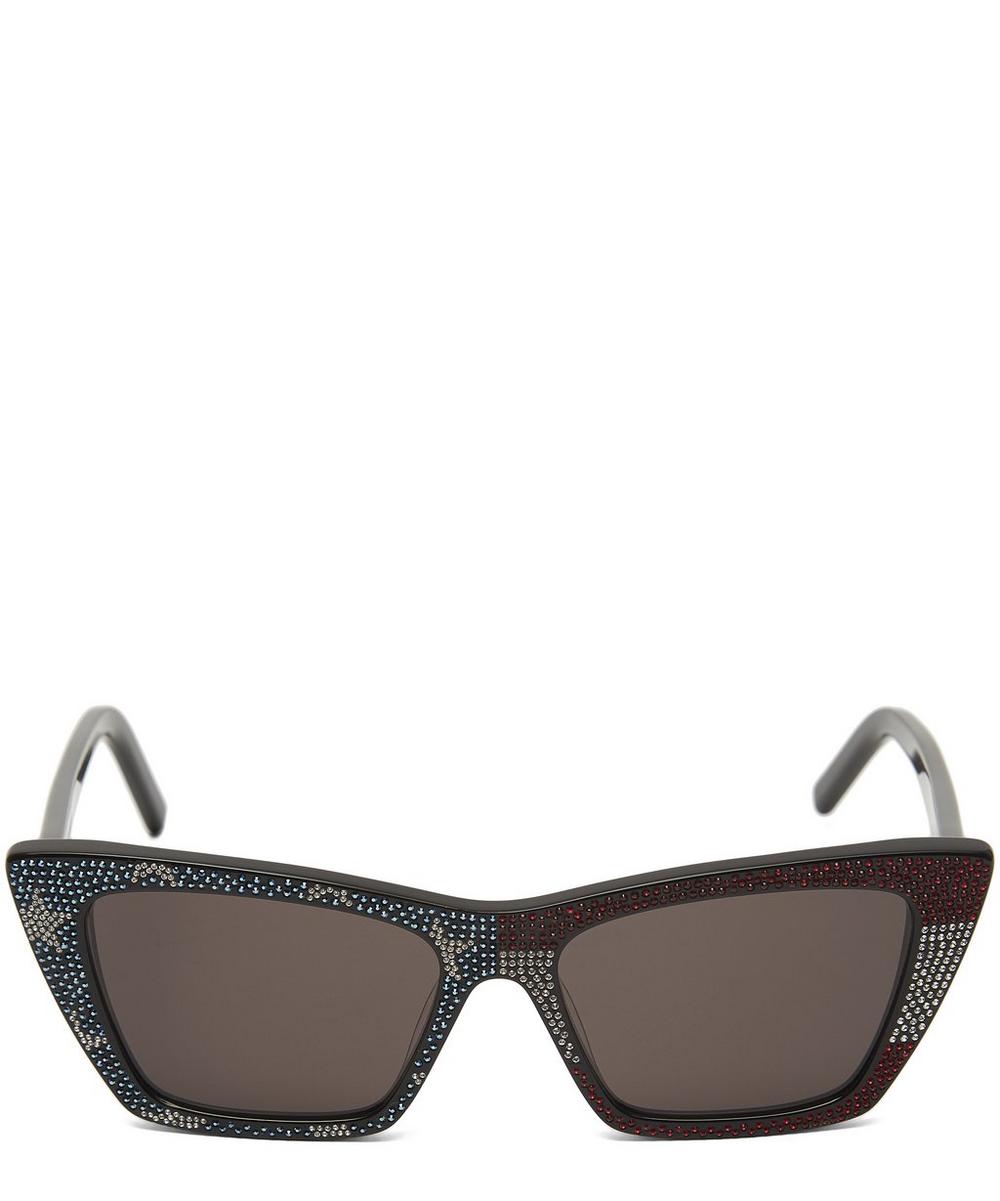 Saint Laurent New Wave Mica Cat-eye Sunglasses In Black