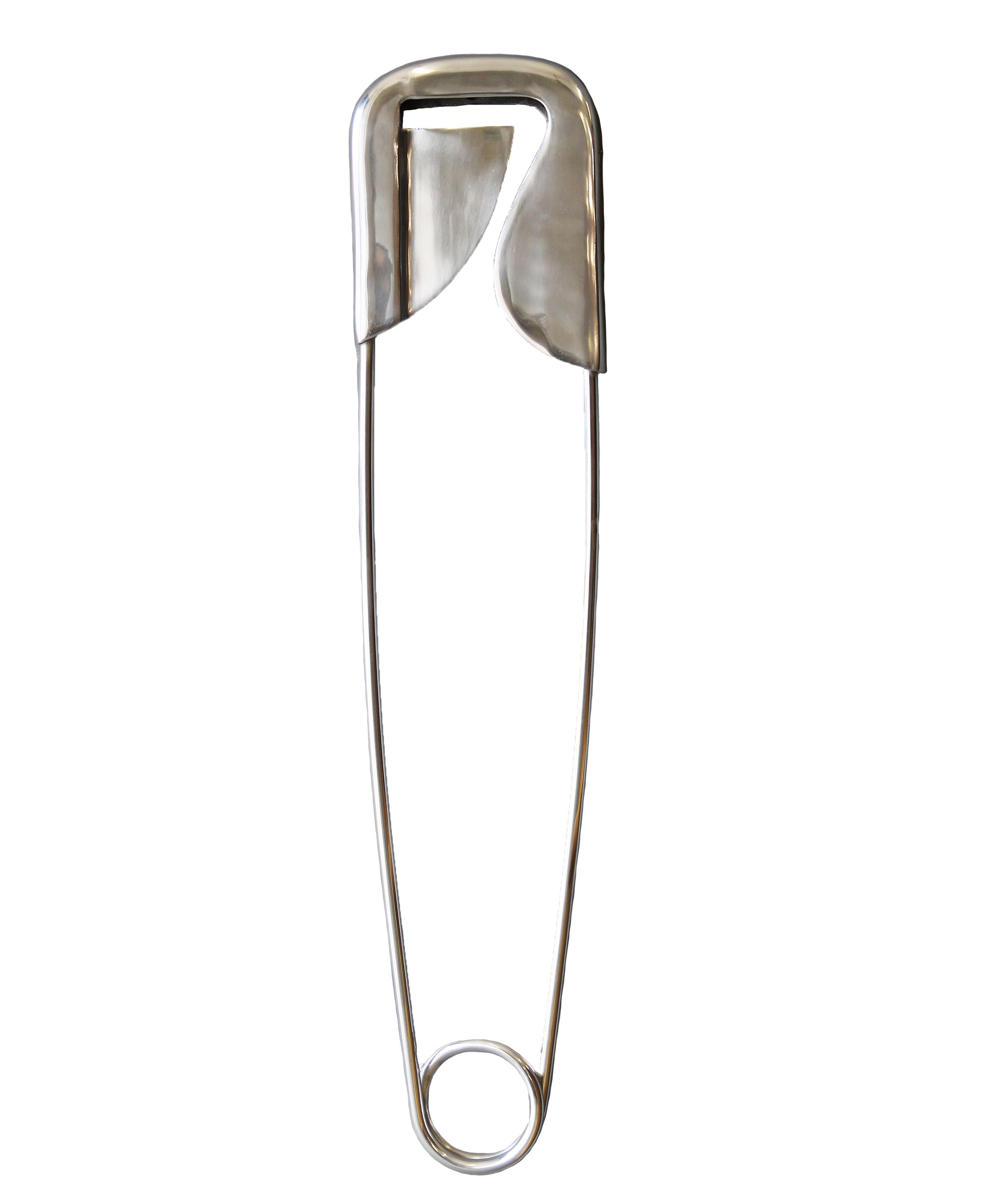 Large Polished Aluminium Safety Pin Wall Decoration Liberty London