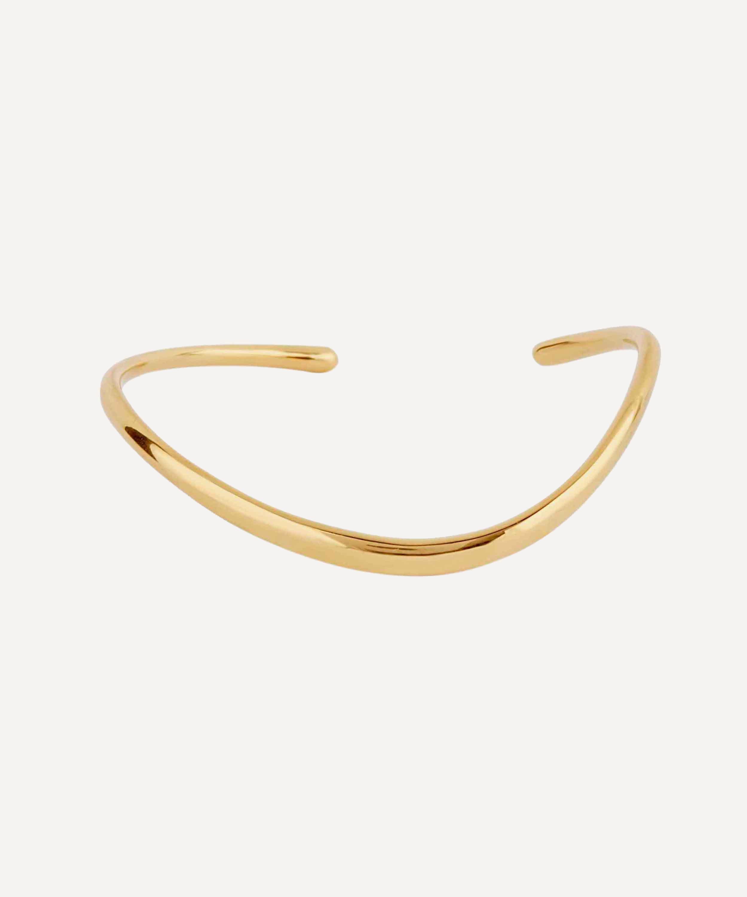 Dinny Hall Gold Plated Vermeil Silver Wave Cuff Bracelet ONE Luxury Gift