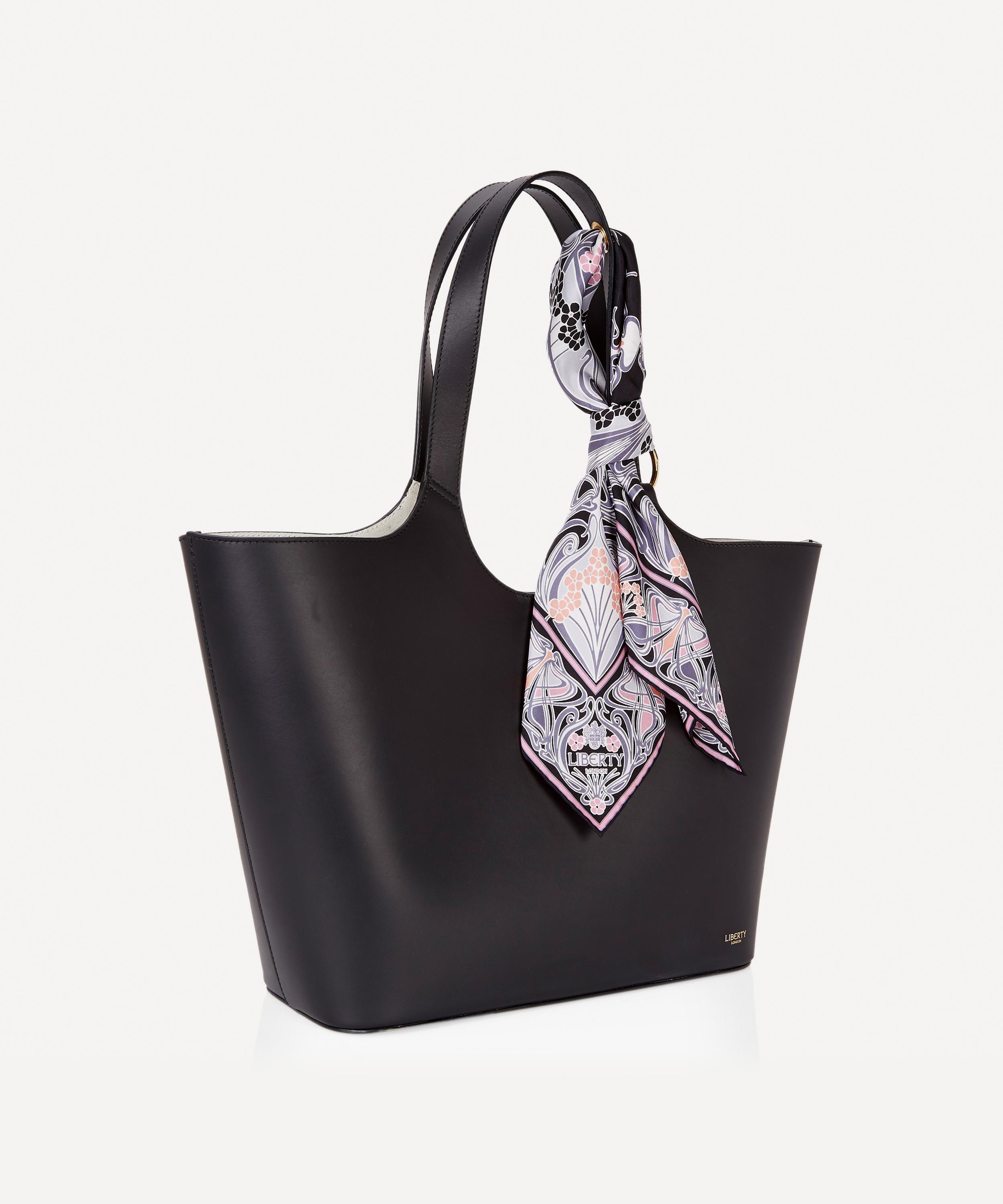 Audrey Leather Tote Bag with Ianthe Silk Scarf