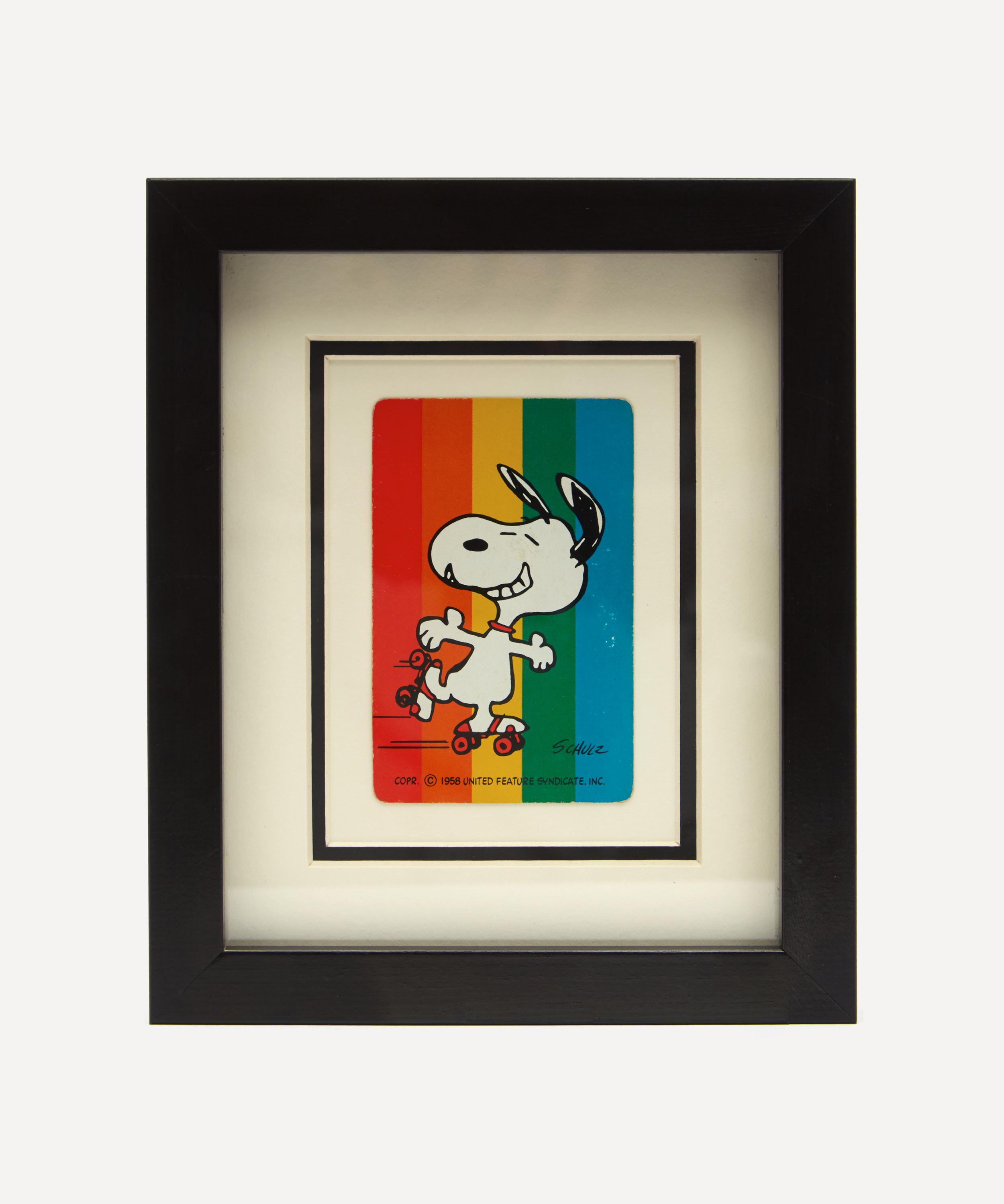 Snoopy Rainbow Vintage Framed Playing Card Liberty