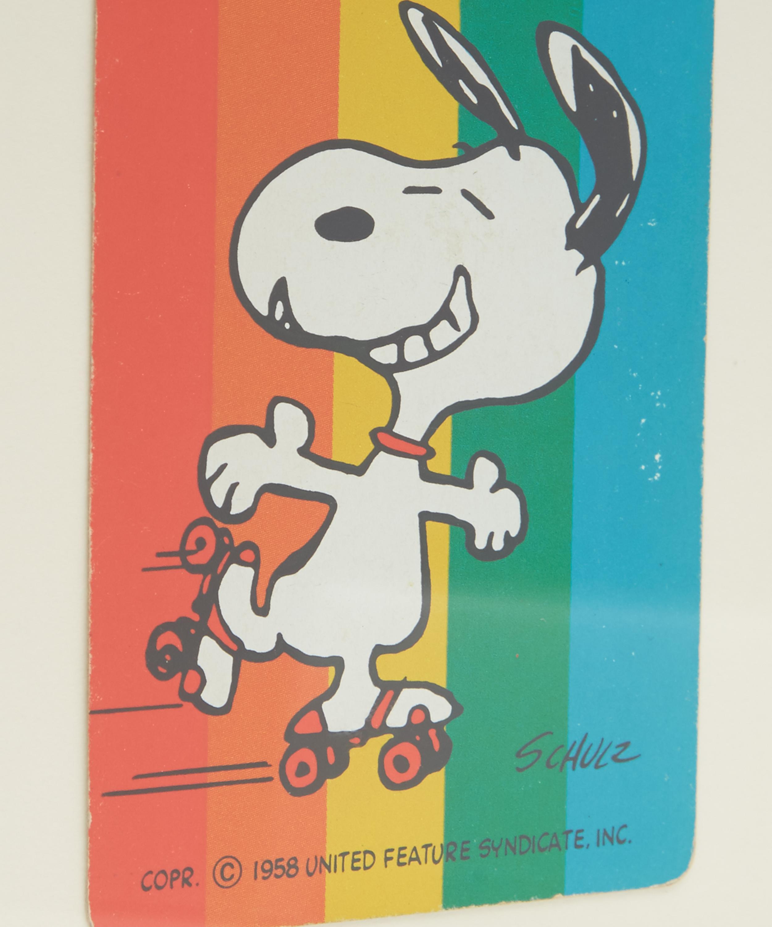 Snoopy Rainbow Vintage Framed Playing Card Liberty