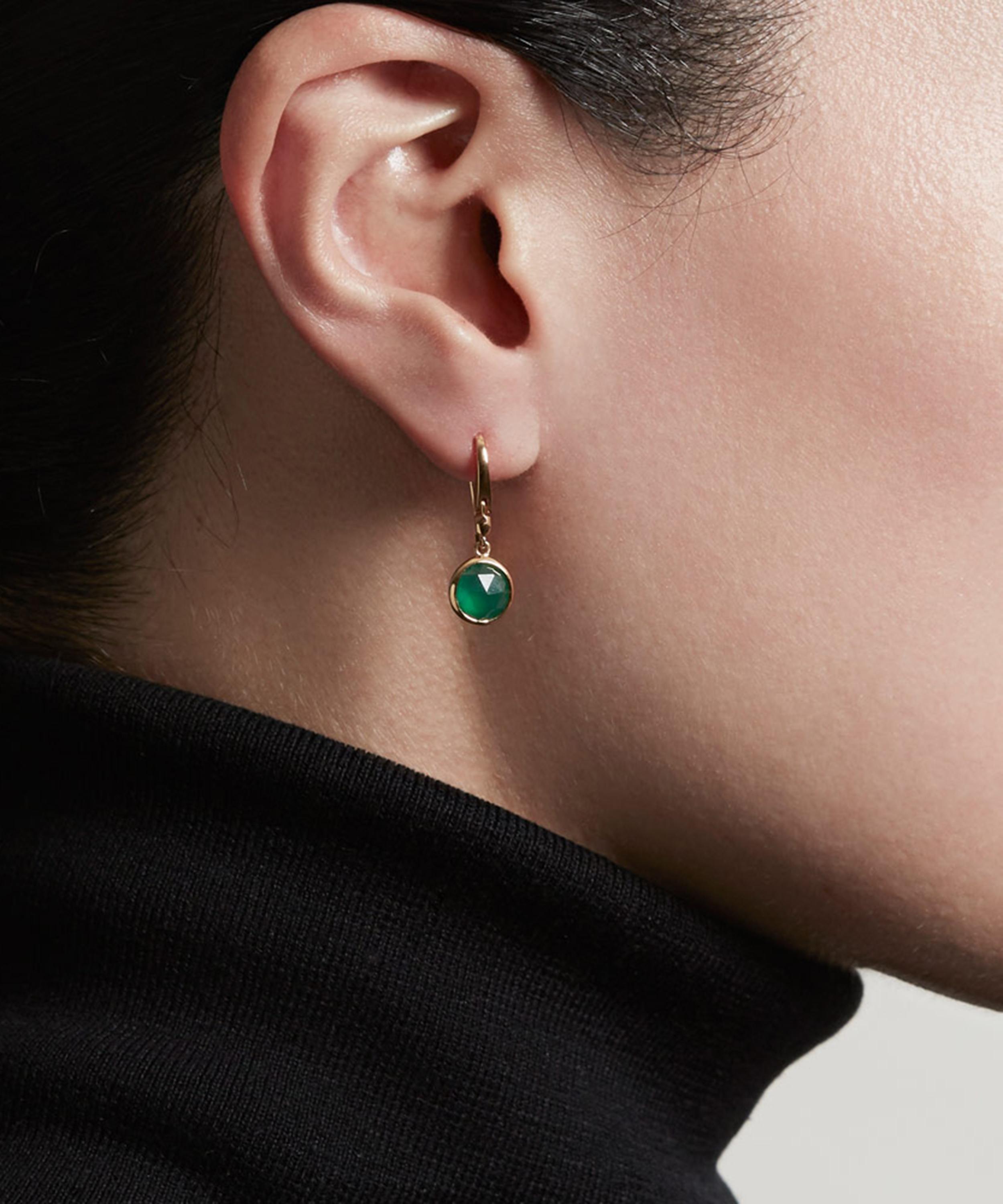 ASTLEY CLARKE ASTLEY CLARKE GOLD PLATED VERMEIL SILVER STILLA GREEN ONYX DROP EARRINGS 000616258