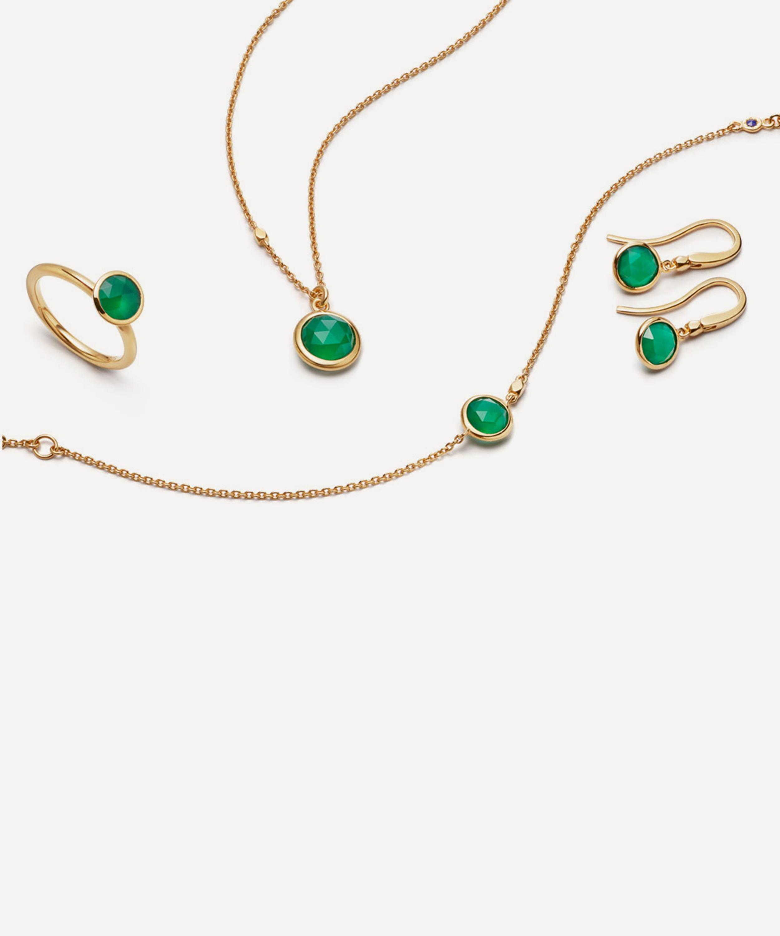ASTLEY CLARKE ASTLEY CLARKE GOLD PLATED VERMEIL SILVER STILLA GREEN ONYX DROP EARRINGS 000616258