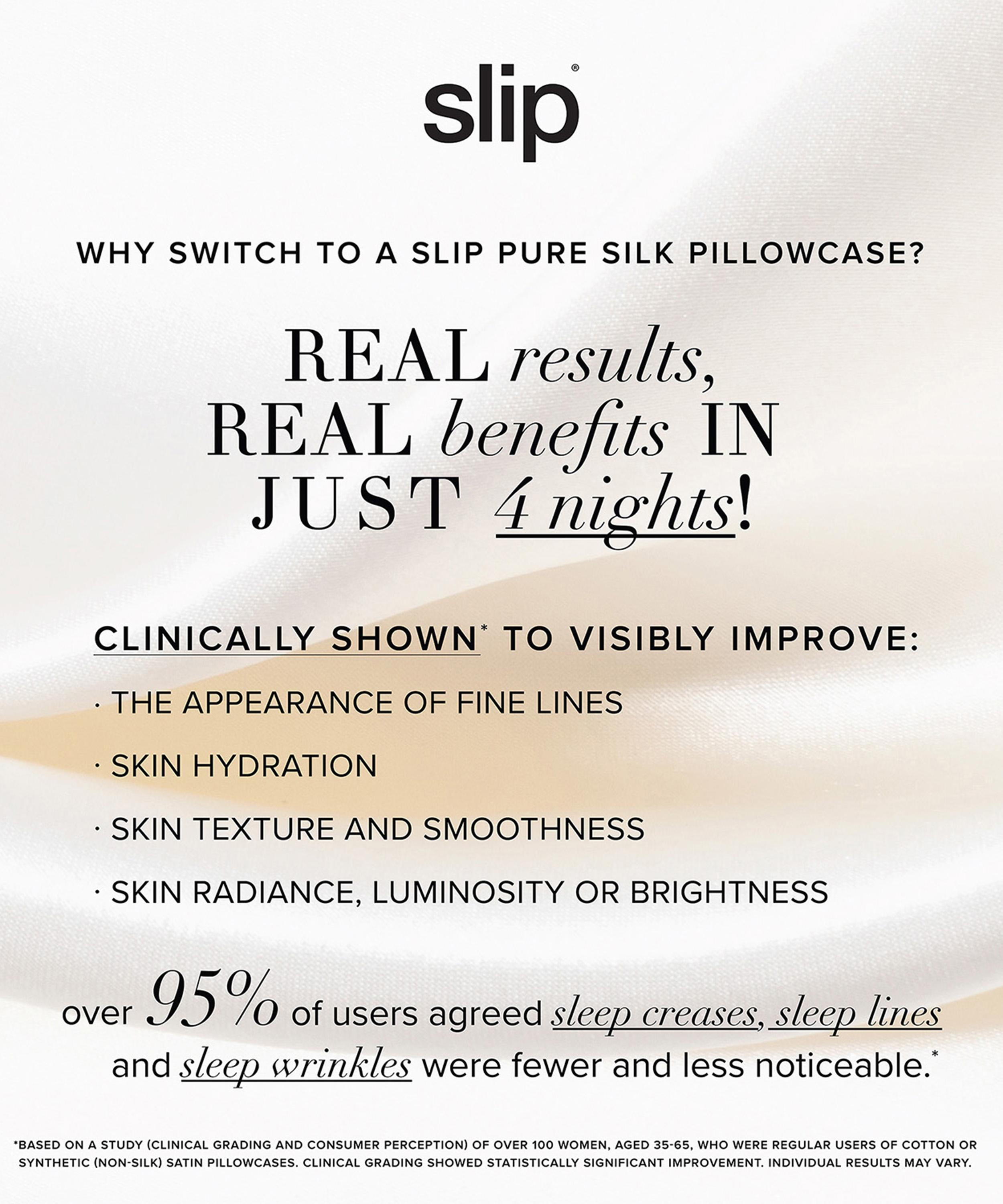 Slip Queen/standard Pure Silk Pillowcase In White
