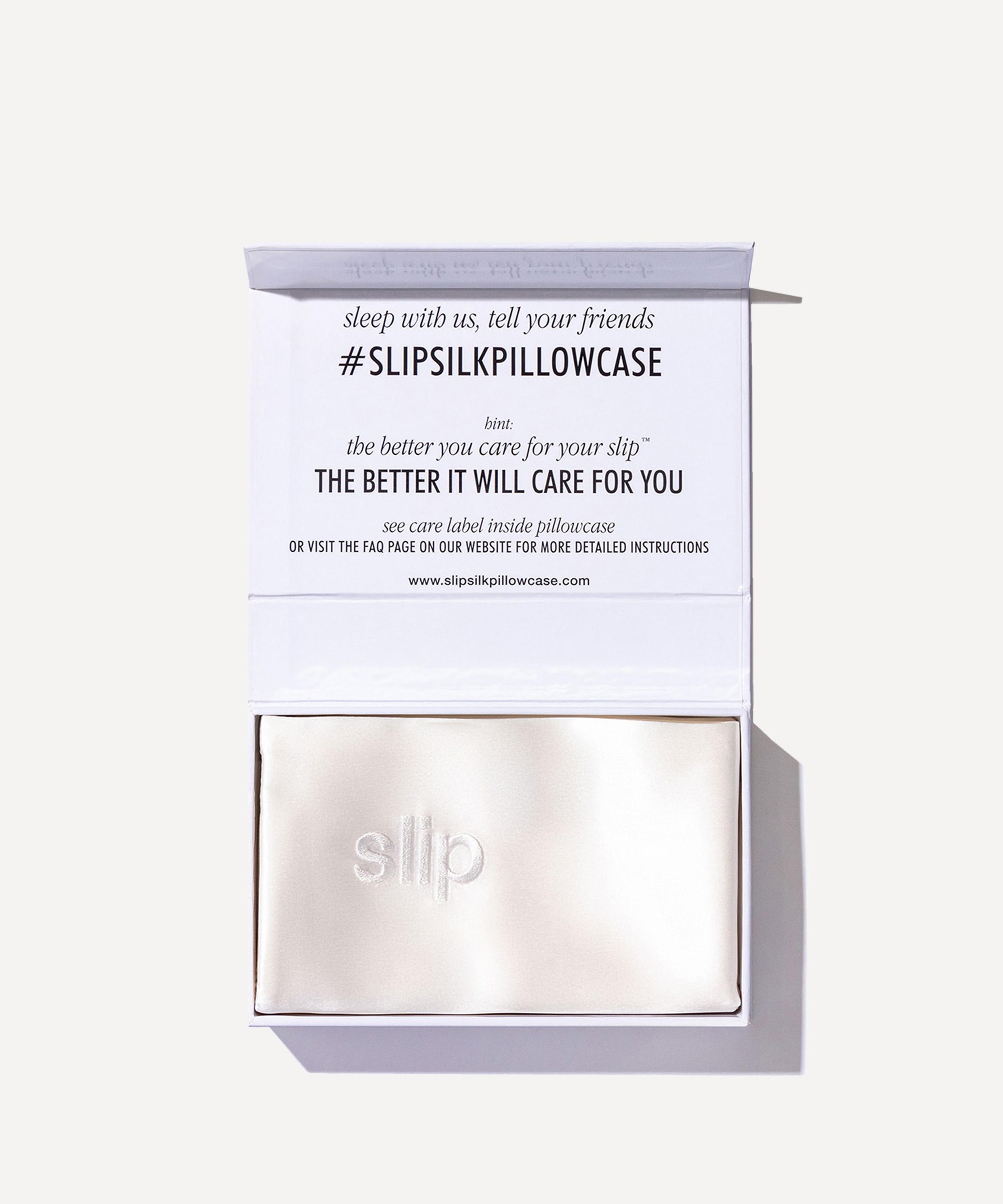 Slip Queen/standard Pure Silk Pillowcase In White