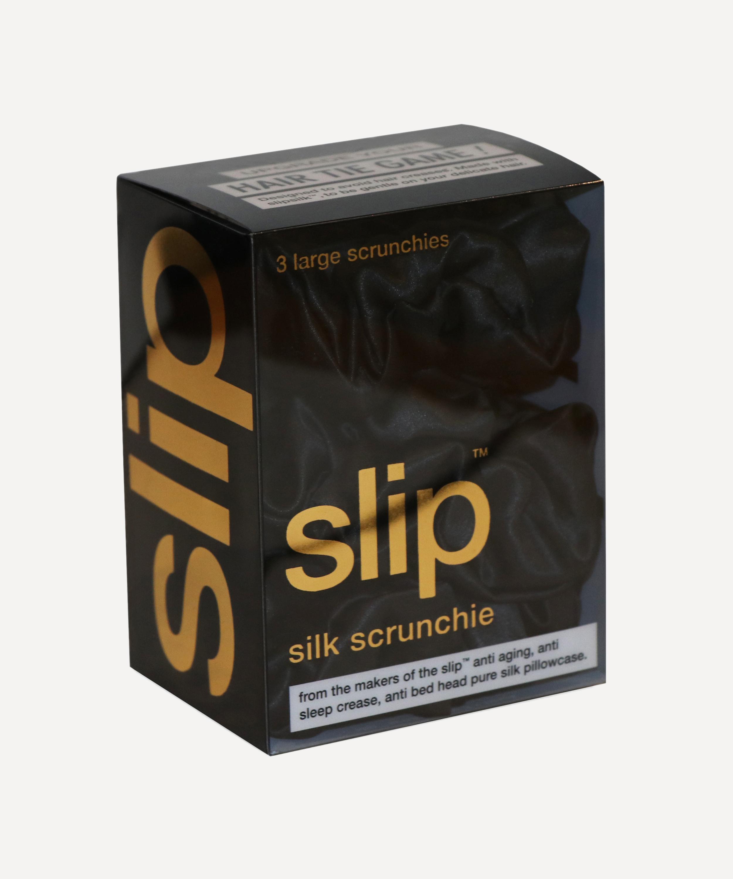 Slip Large Silk Scrunchies Pack Of 3 In Black