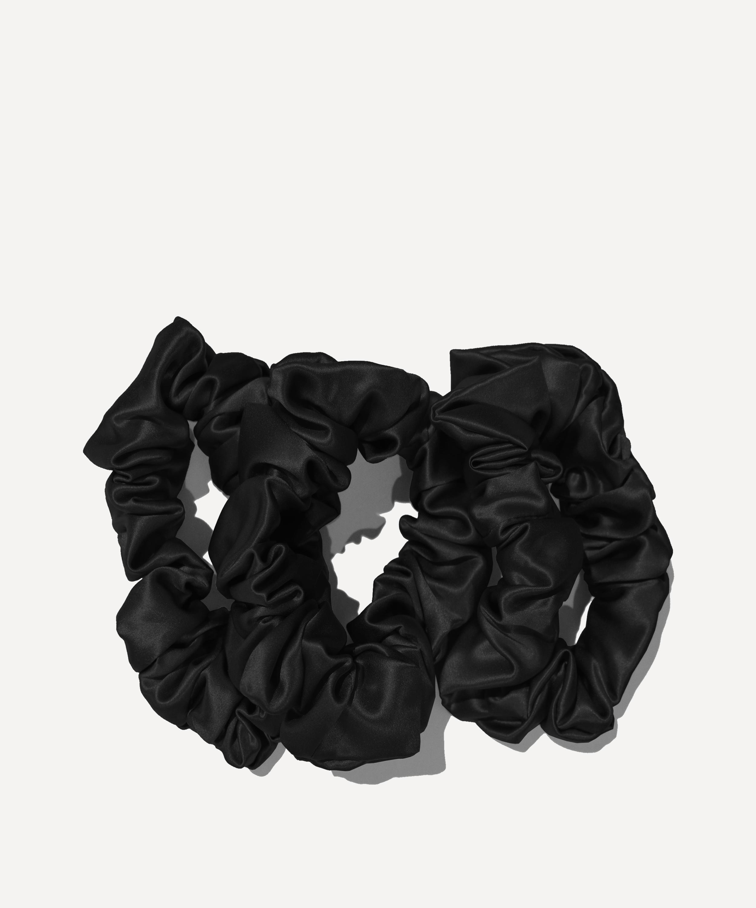 Slip Large Silk Scrunchies Pack Of 3 In Black
