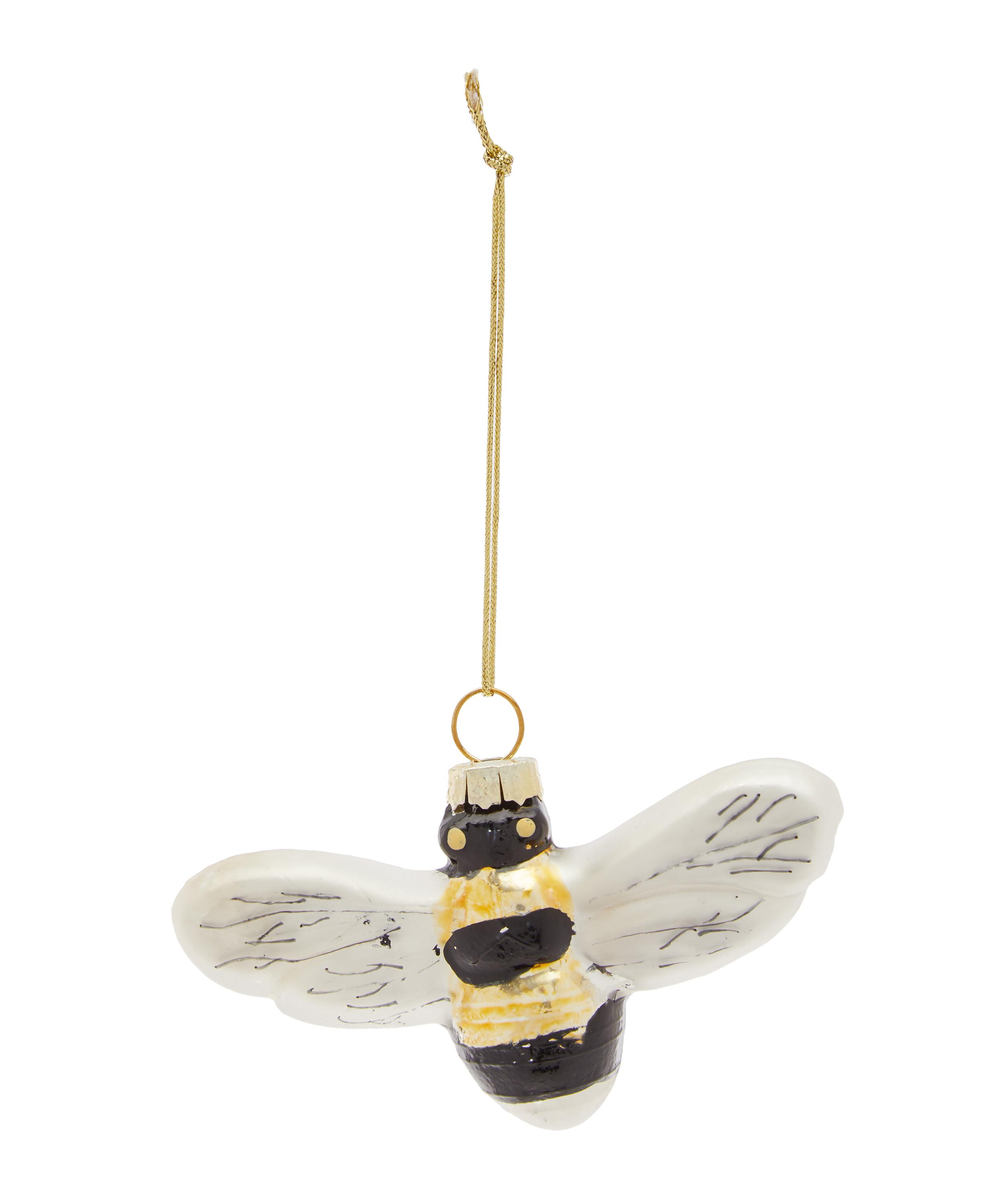 Painted Glass Bumble Bee Ornament Liberty London