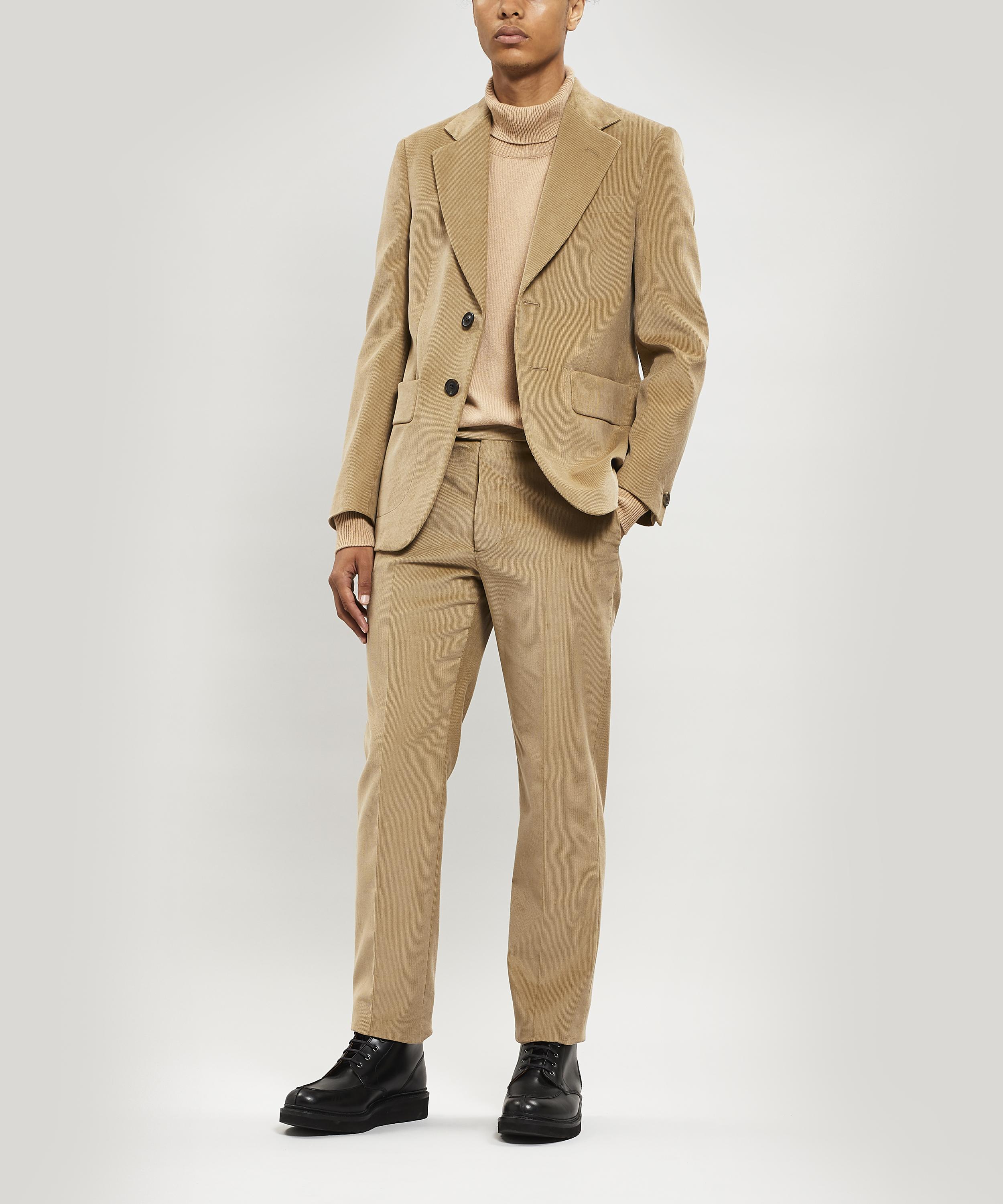 Maison Margiela Cotton Corduroy Two-button Suit In Beige | ModeSens